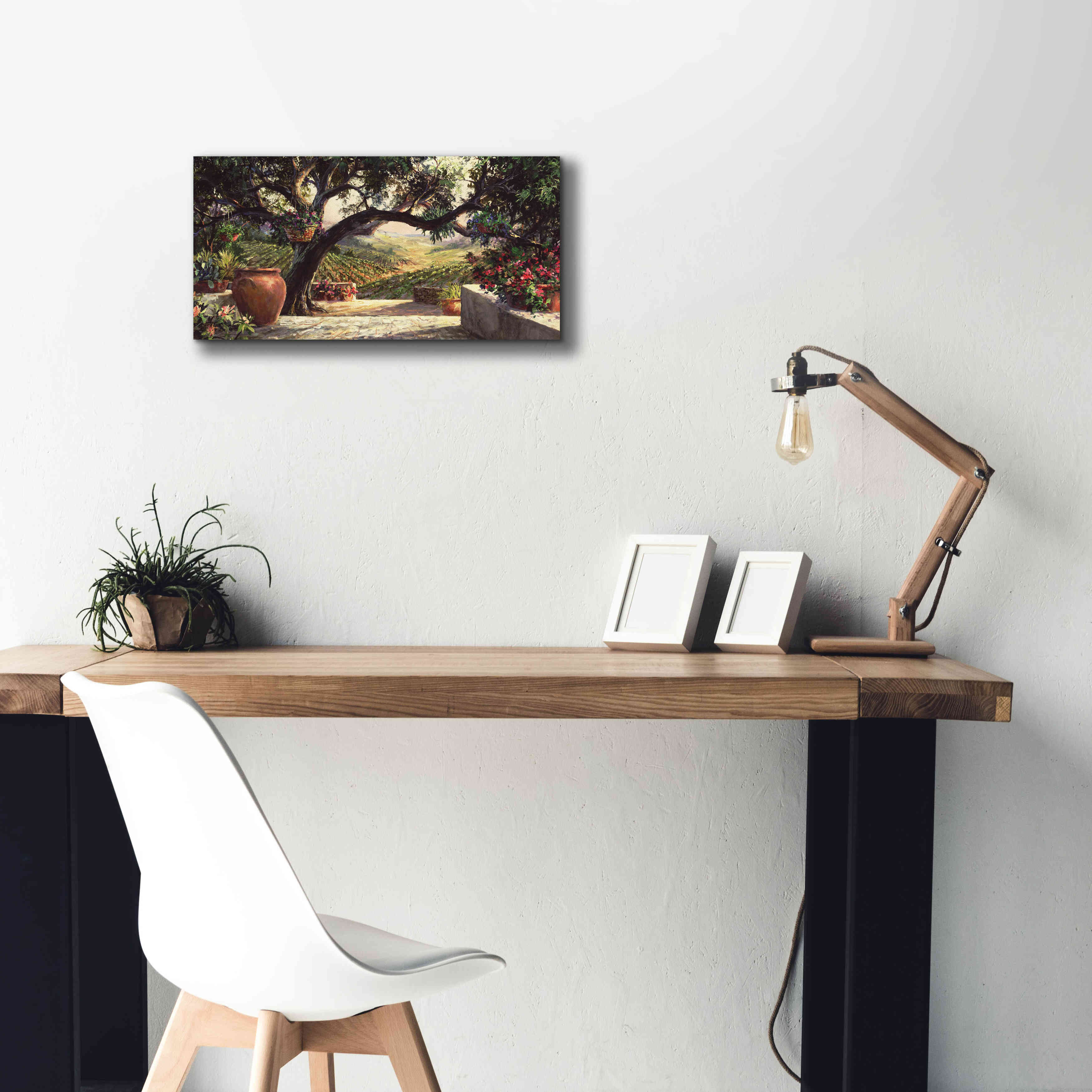 'Napa Patio' by Art Fronckowiak, Giclee Canvas Wall Art,24x12
