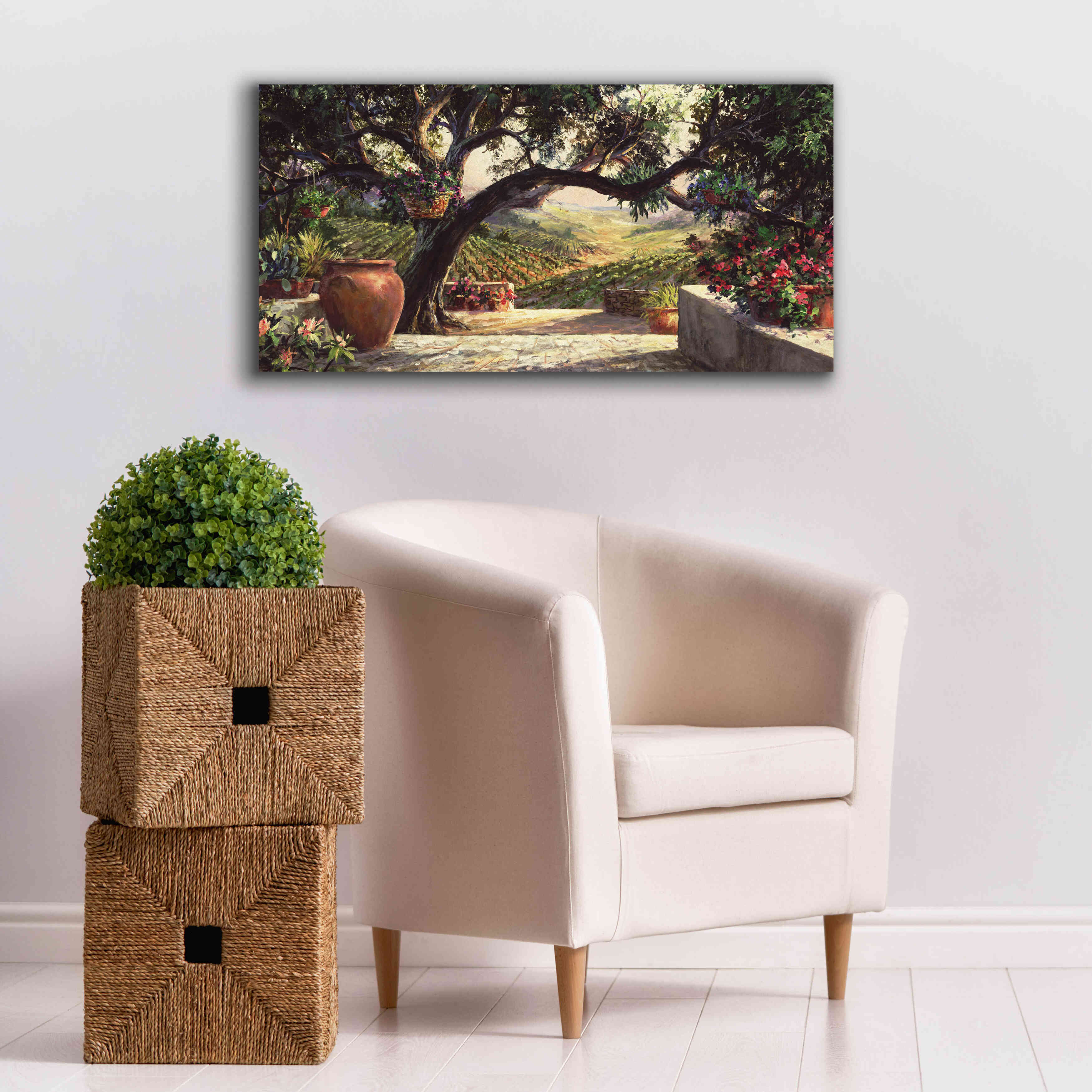 'Napa Patio' by Art Fronckowiak, Giclee Canvas Wall Art,40x20