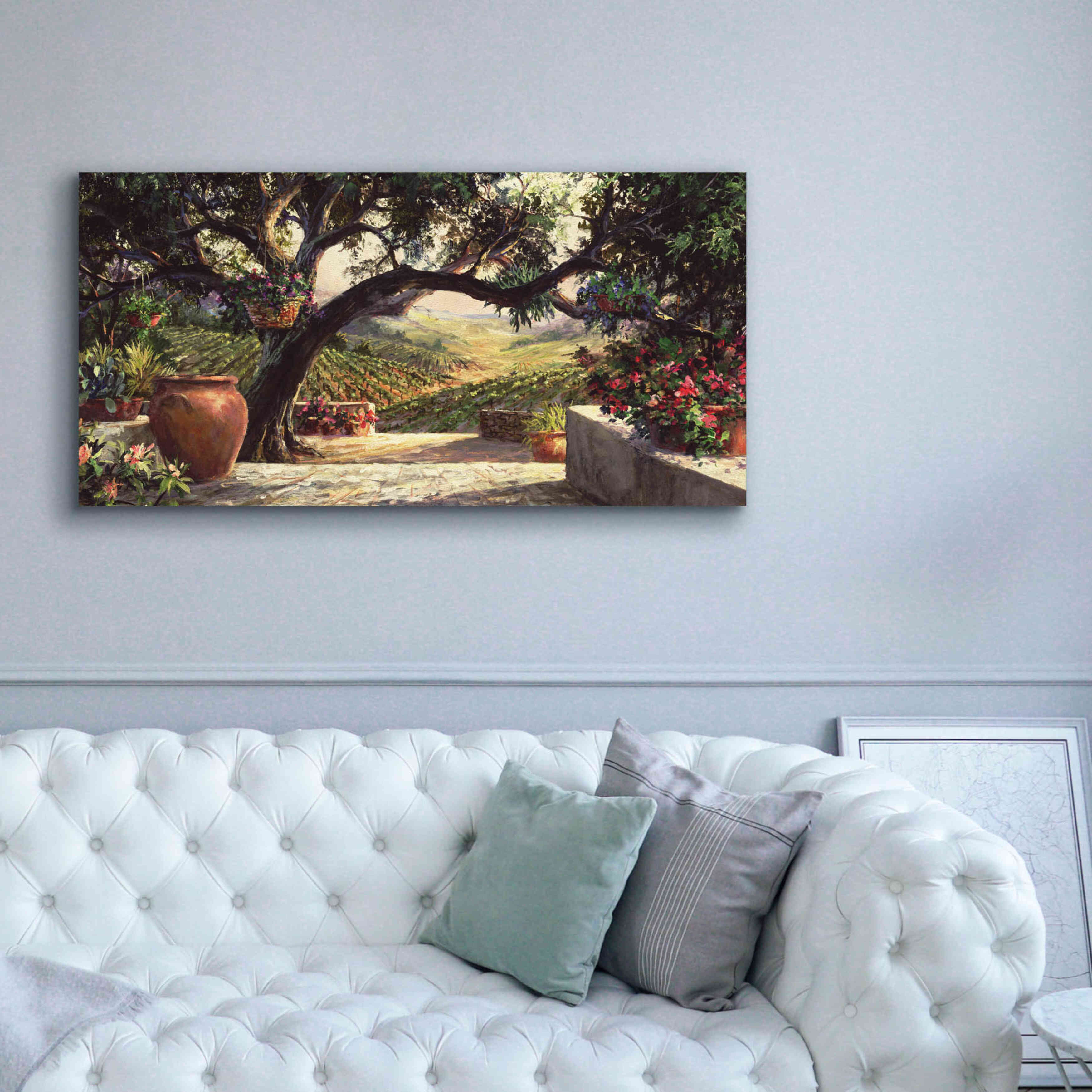 'Napa Patio' by Art Fronckowiak, Giclee Canvas Wall Art,60x30