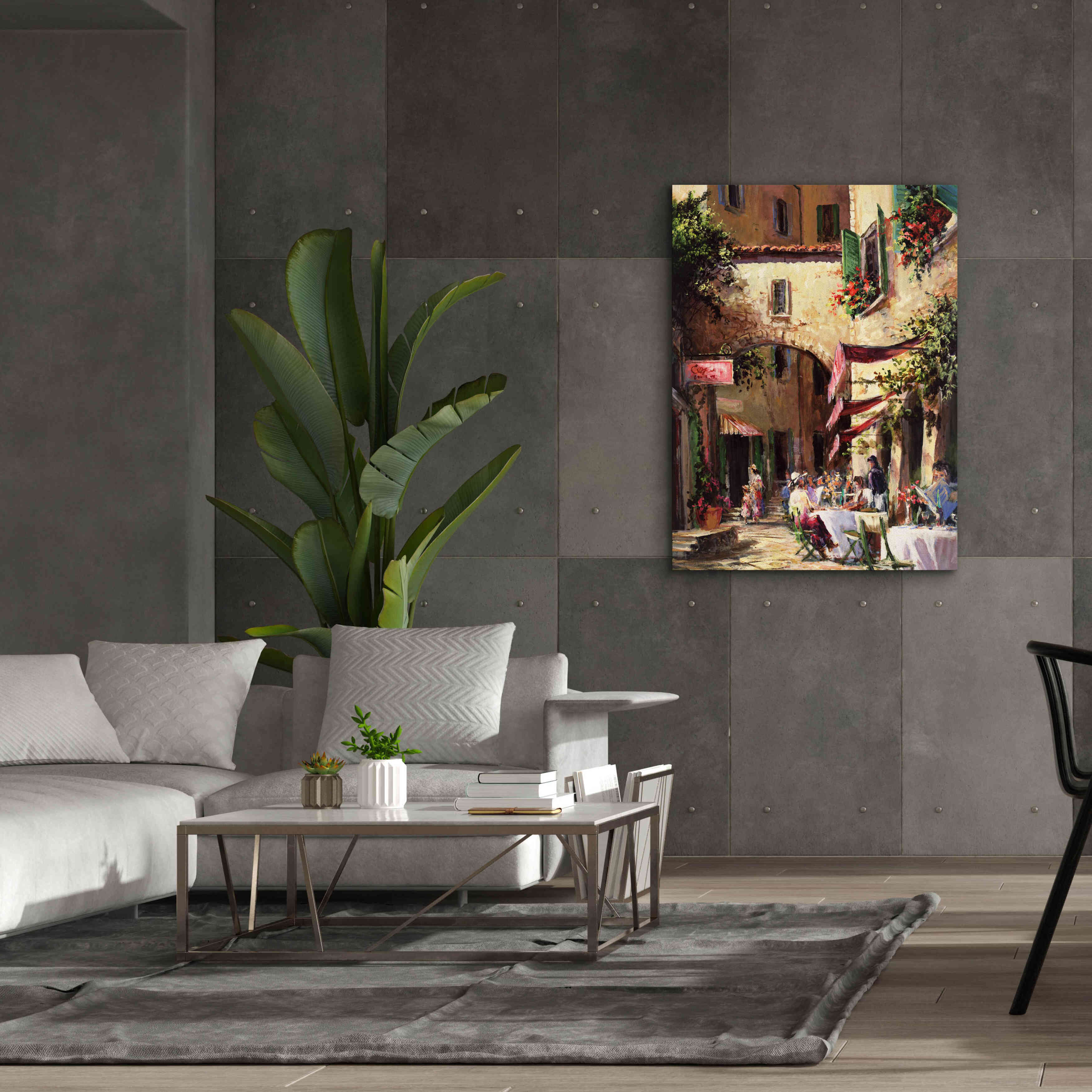 'Piazza' by Art Fronckowiak, Giclee Canvas Wall Art,40x54