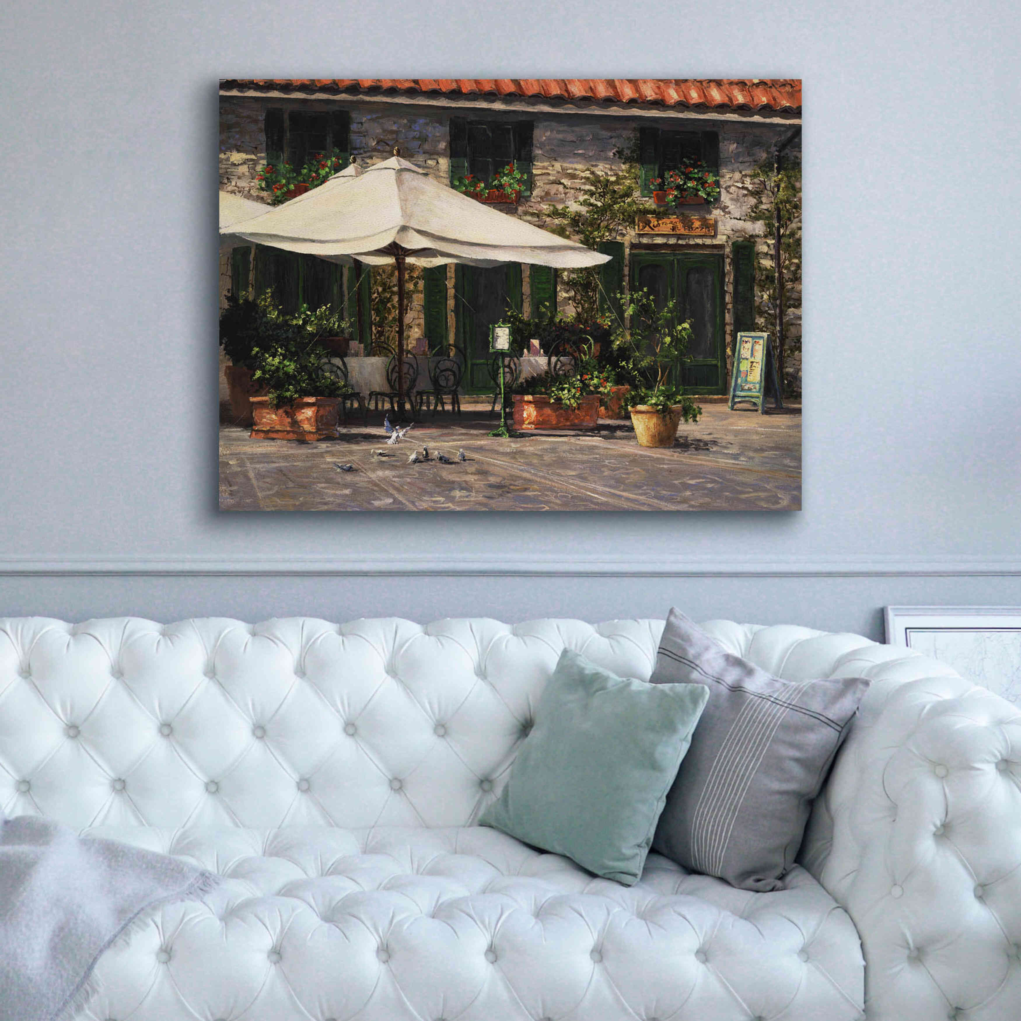 'Ristorante Il Pozzo' by Art Fronckowiak, Giclee Canvas Wall Art,54x40