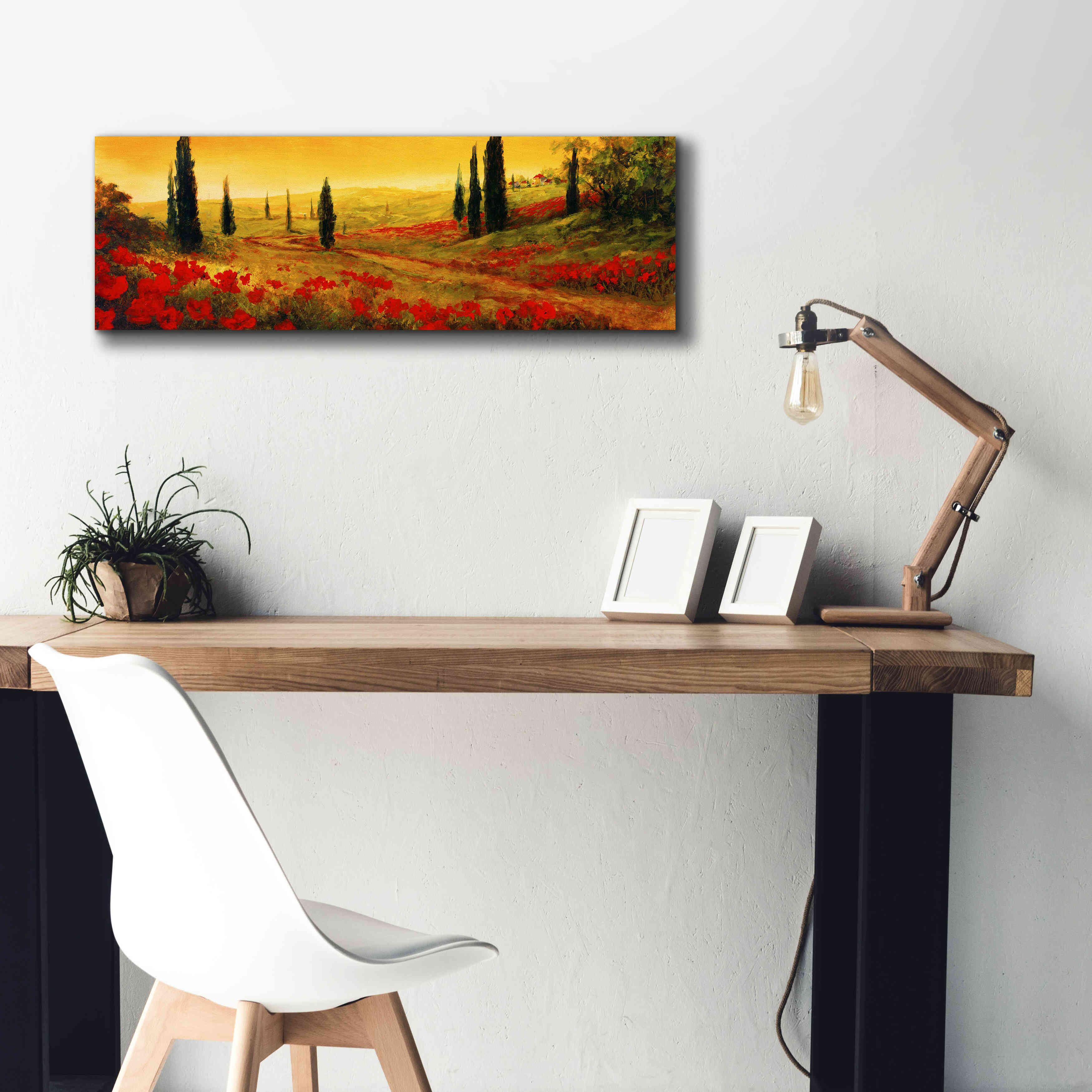 'Toscano Panel I' by Art Fronckowiak, Giclee Canvas Wall Art,36x12