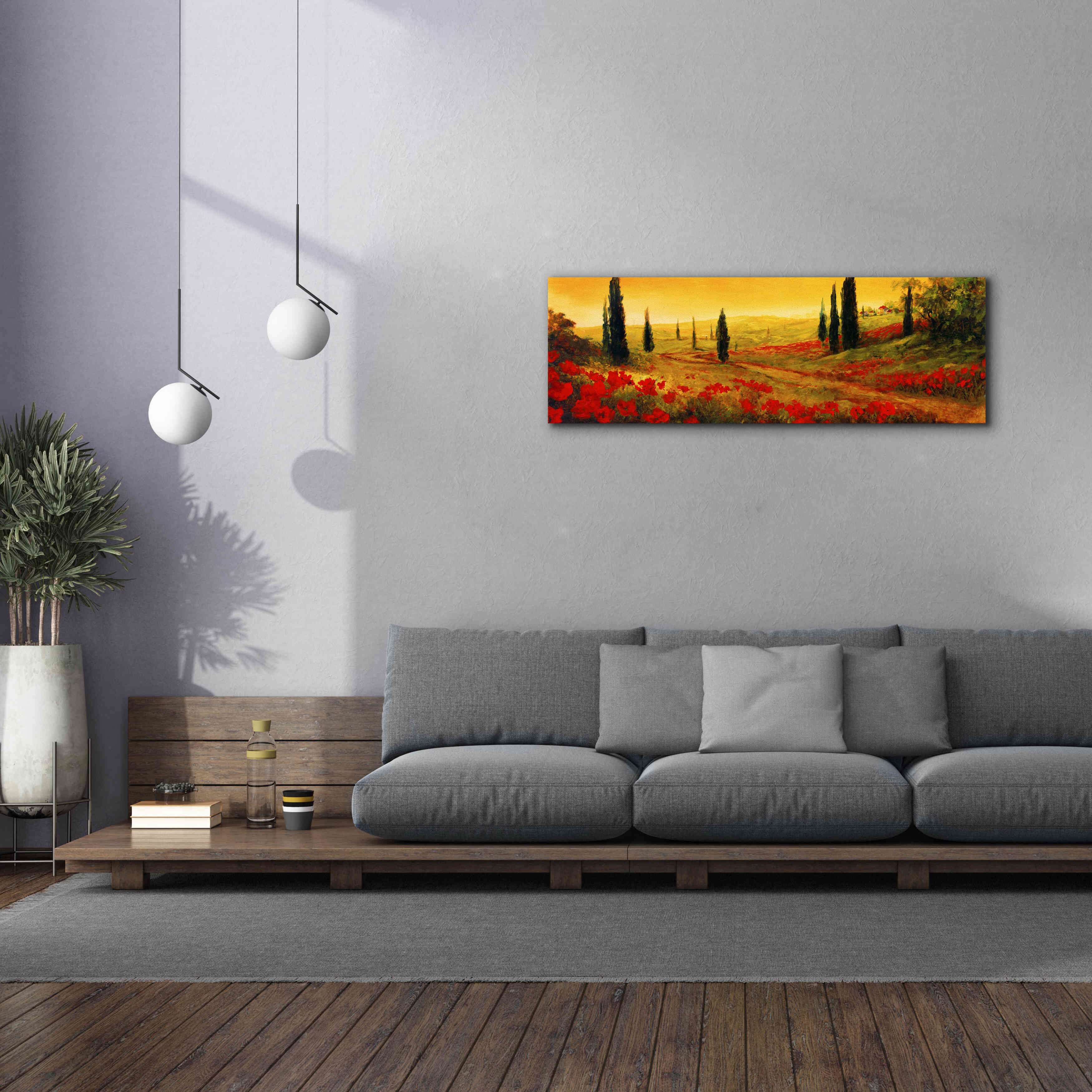 'Toscano Panel I' by Art Fronckowiak, Giclee Canvas Wall Art,60x20