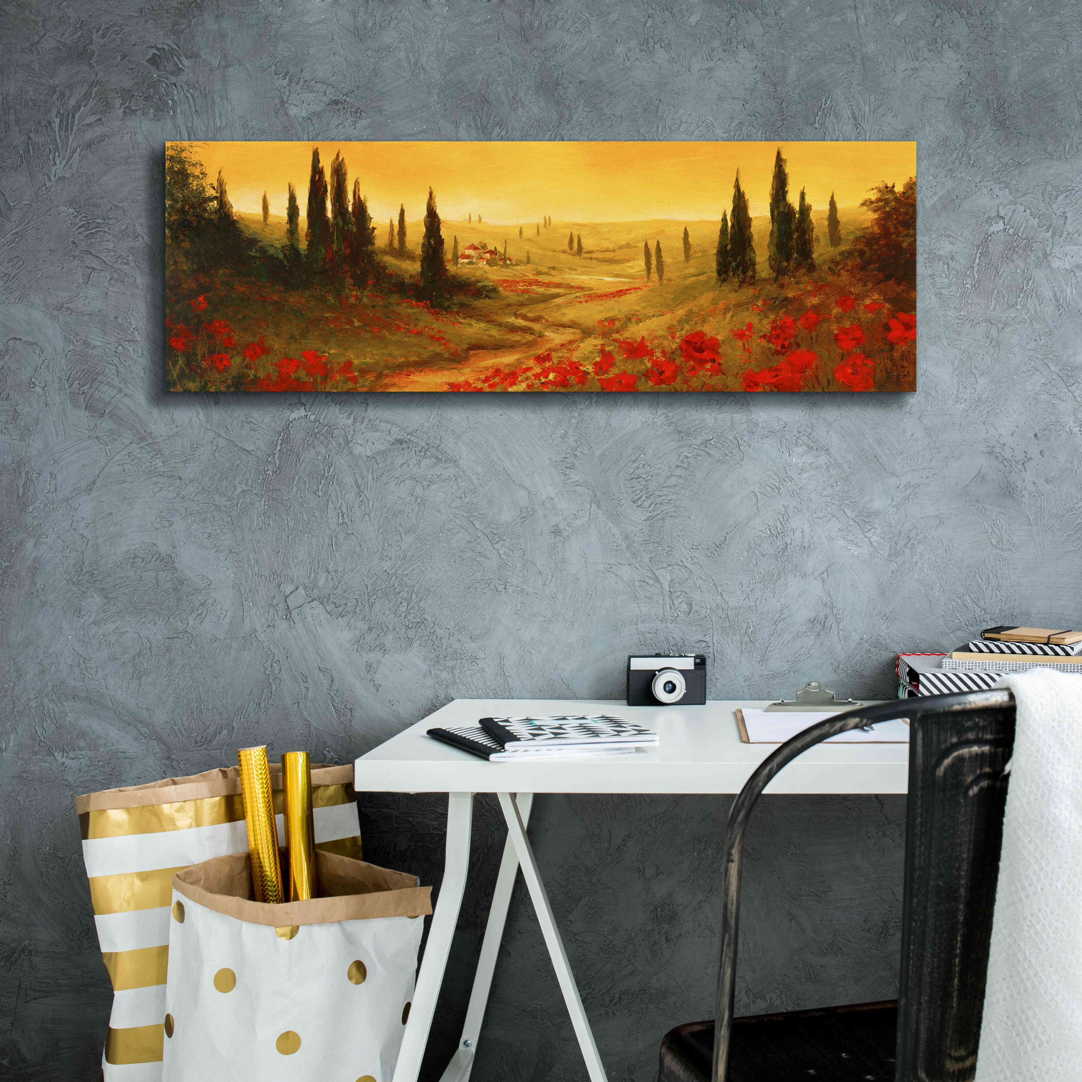 'Toscano Panel II' by Art Fronckowiak, Giclee Canvas Wall Art,36x12