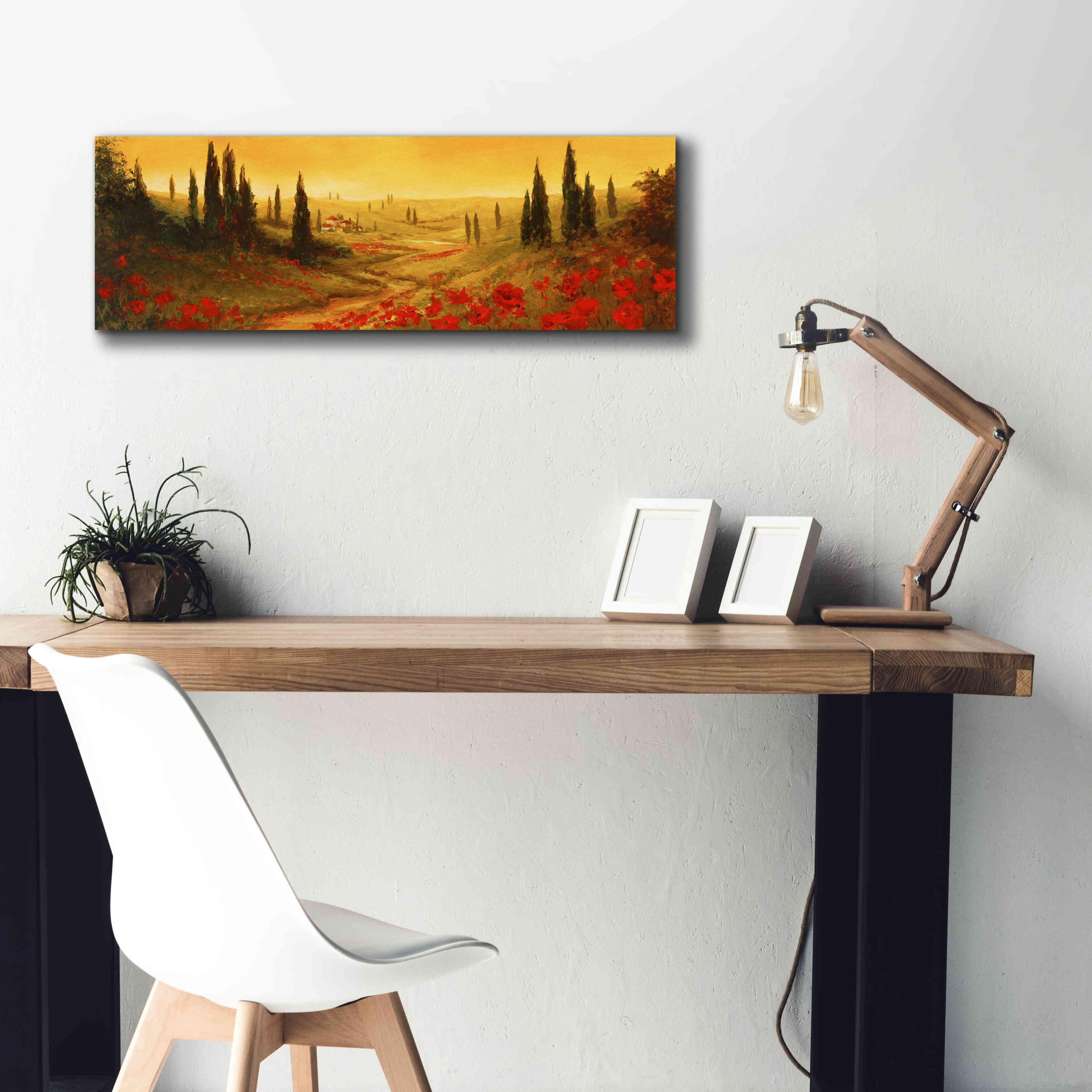 'Toscano Panel II' by Art Fronckowiak, Giclee Canvas Wall Art,36x12