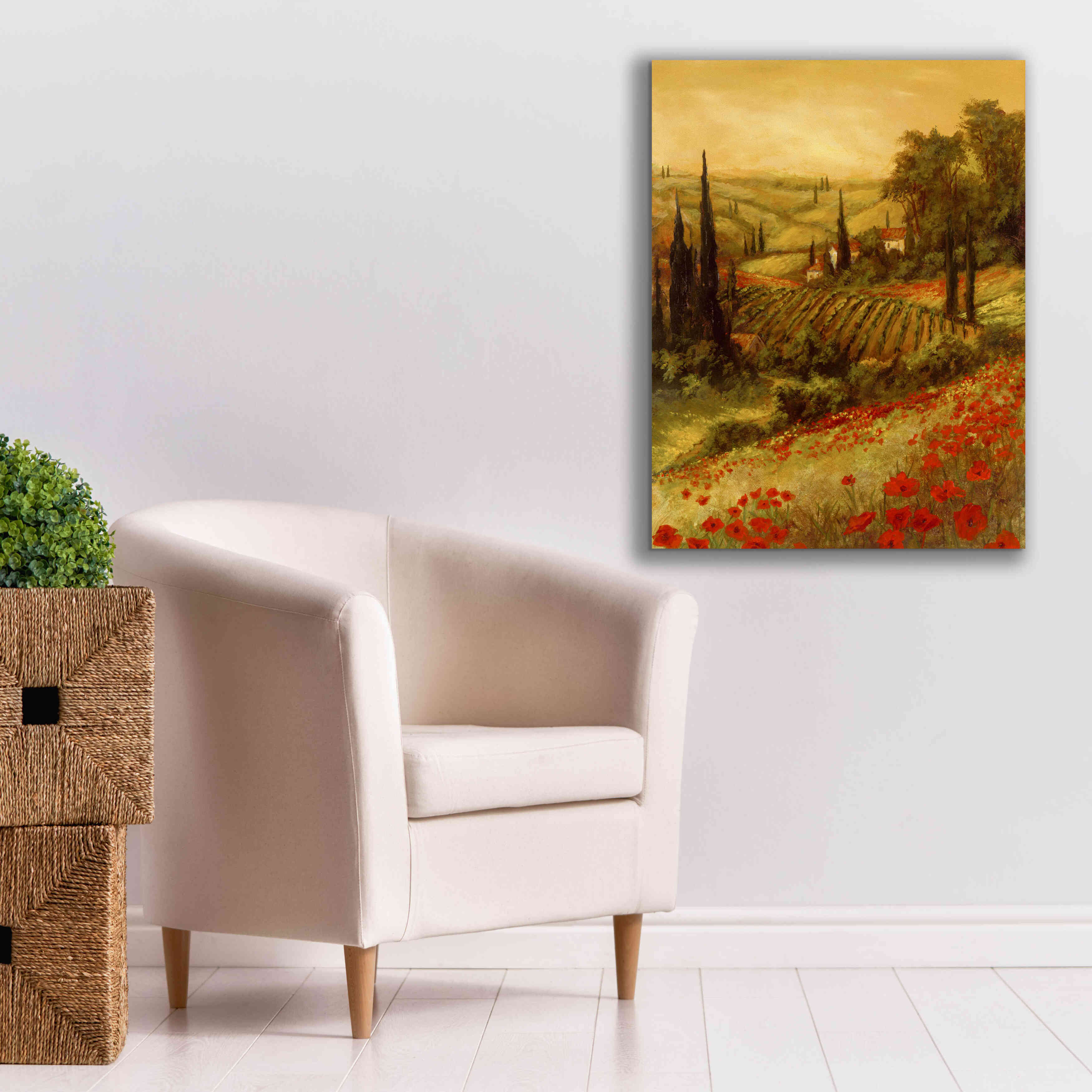 'Toscano Valley II' by Art Fronckowiak, Giclee Canvas Wall Art,26x34