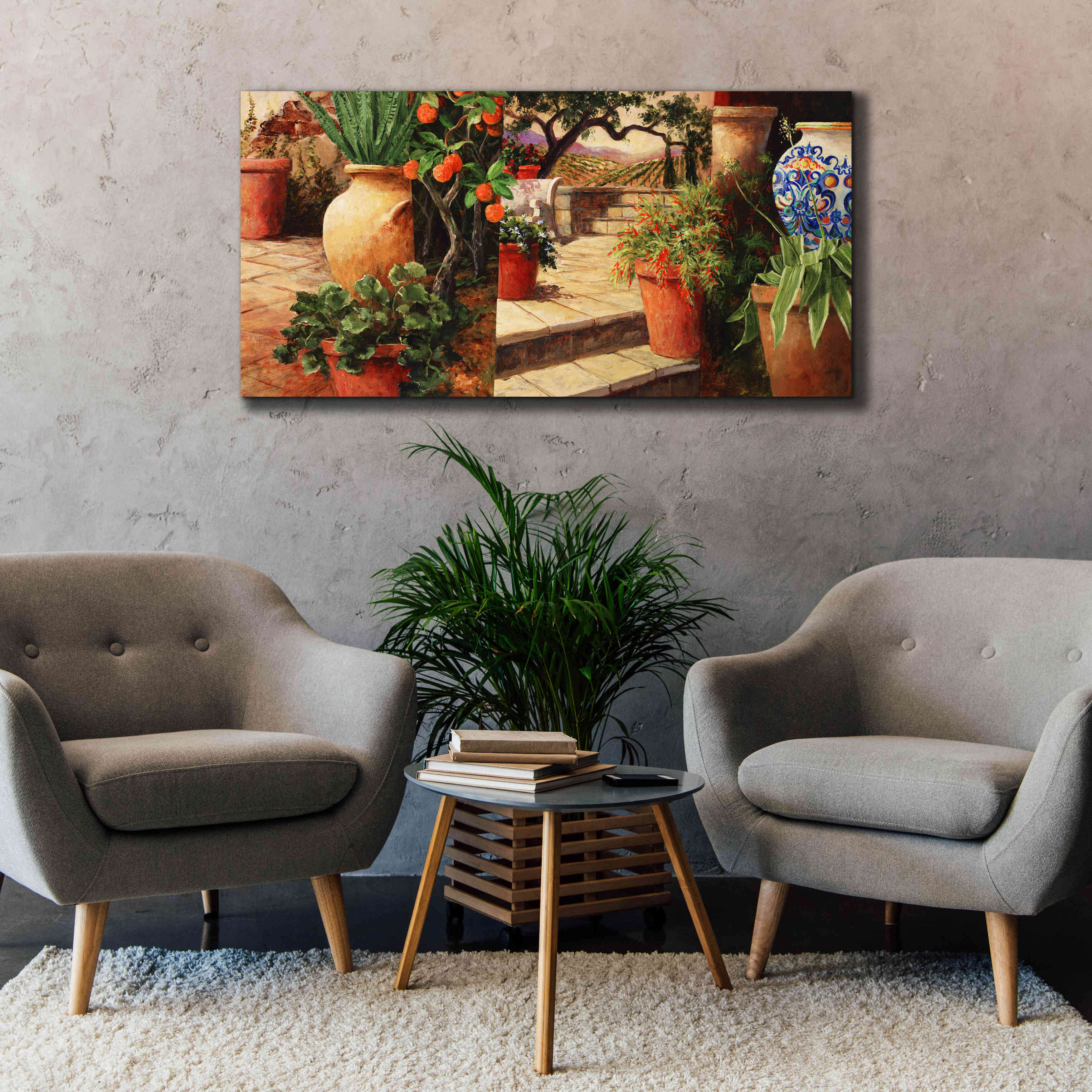 'Turo Tuscan Orange' by Art Fronckowiak, Giclee Canvas Wall Art,60x30