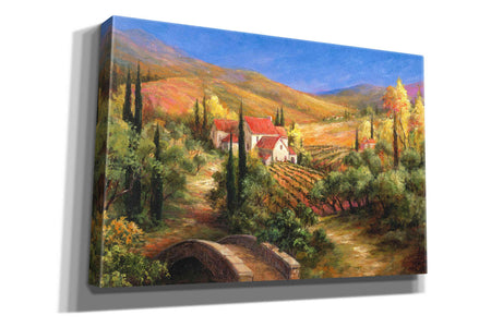 'Tuscan Bridge' by Art Fronckowiak, Giclee Canvas Wall Art