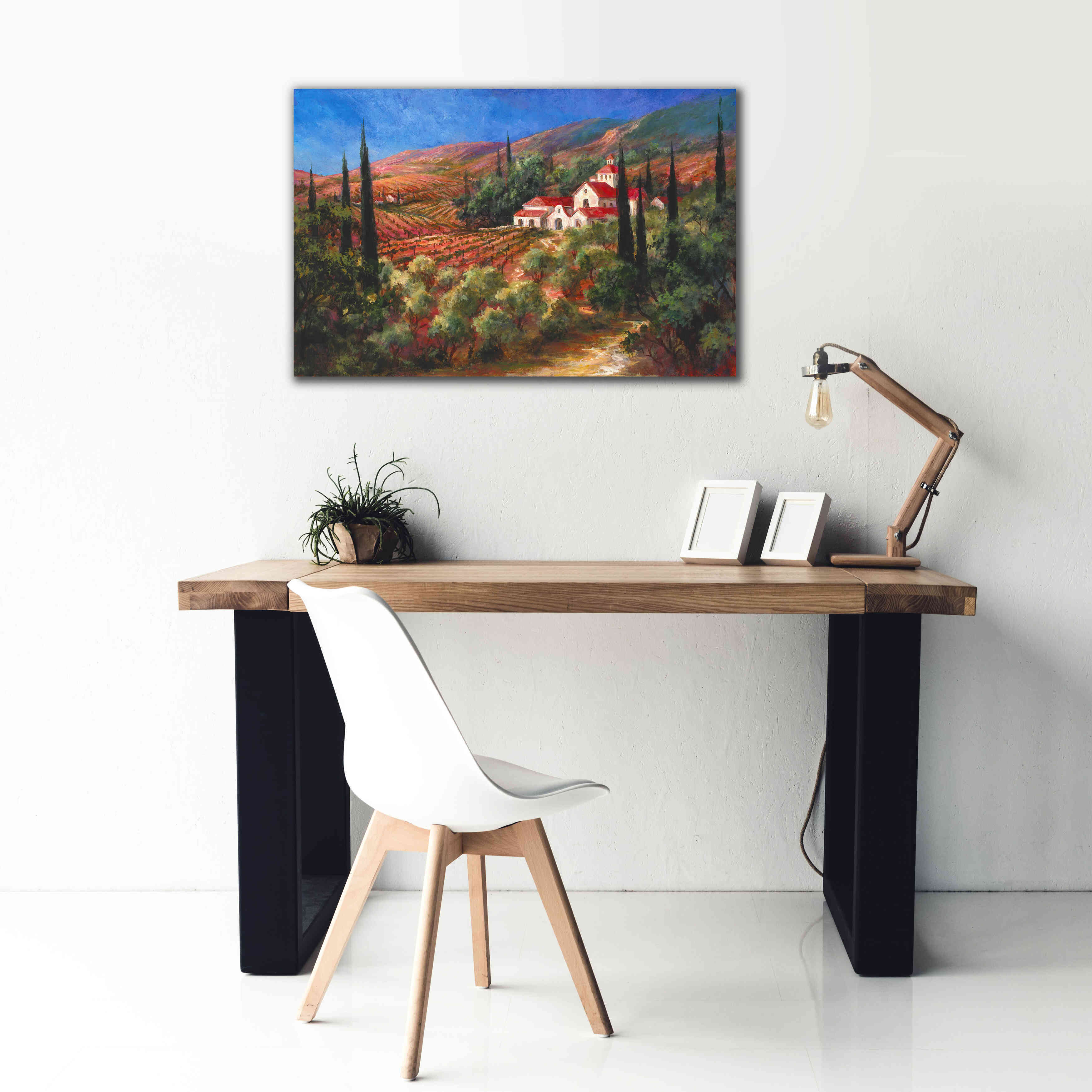 'Tuscan Monastery' by Art Fronckowiak, Giclee Canvas Wall Art,40x26