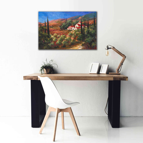 Image of 'Tuscan Monastery' by Art Fronckowiak, Giclee Canvas Wall Art,40x26