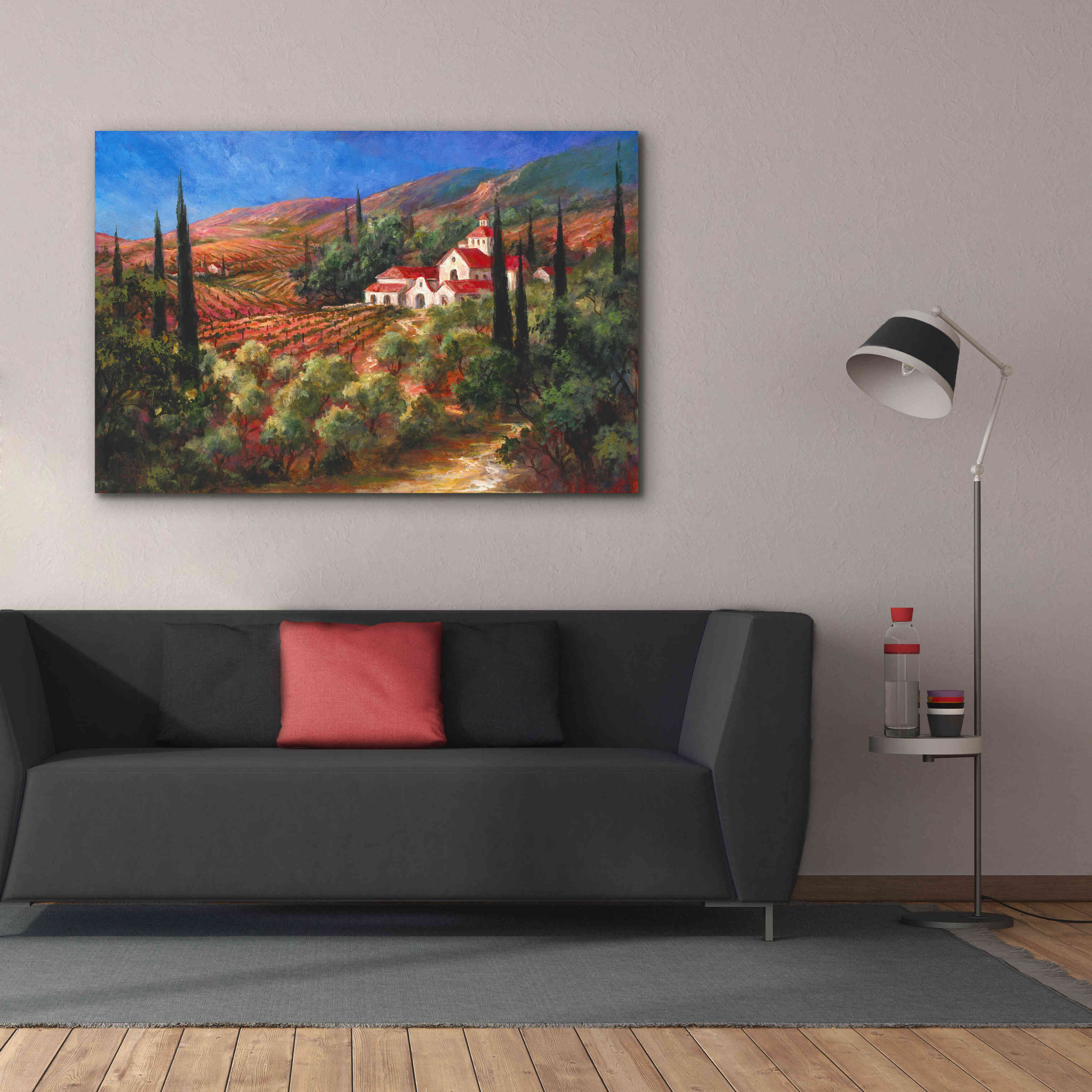 'Tuscan Monastery' by Art Fronckowiak, Giclee Canvas Wall Art,60x40