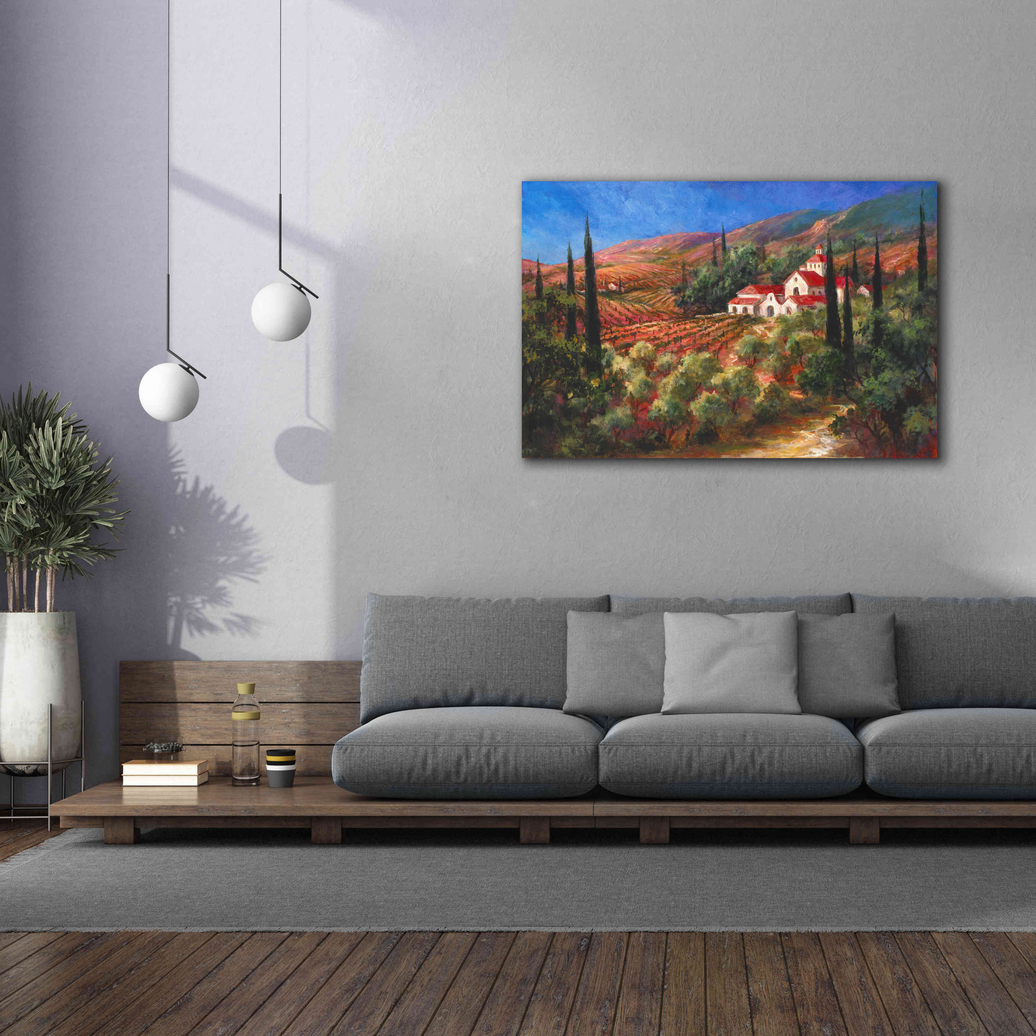 'Tuscan Monastery' by Art Fronckowiak, Giclee Canvas Wall Art,60x40