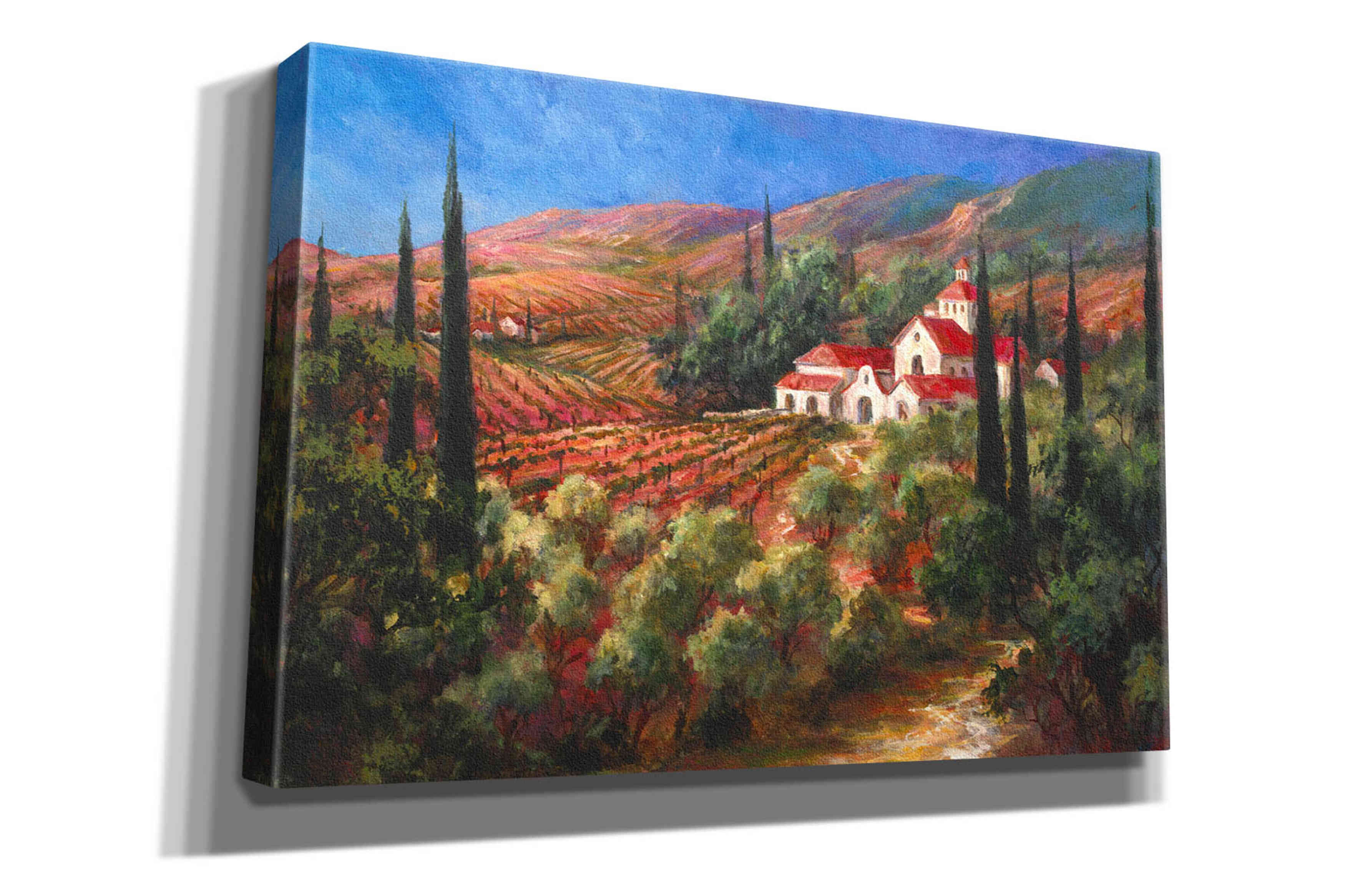 'Tuscan Monastery' by Art Fronckowiak, Giclee Canvas Wall Art