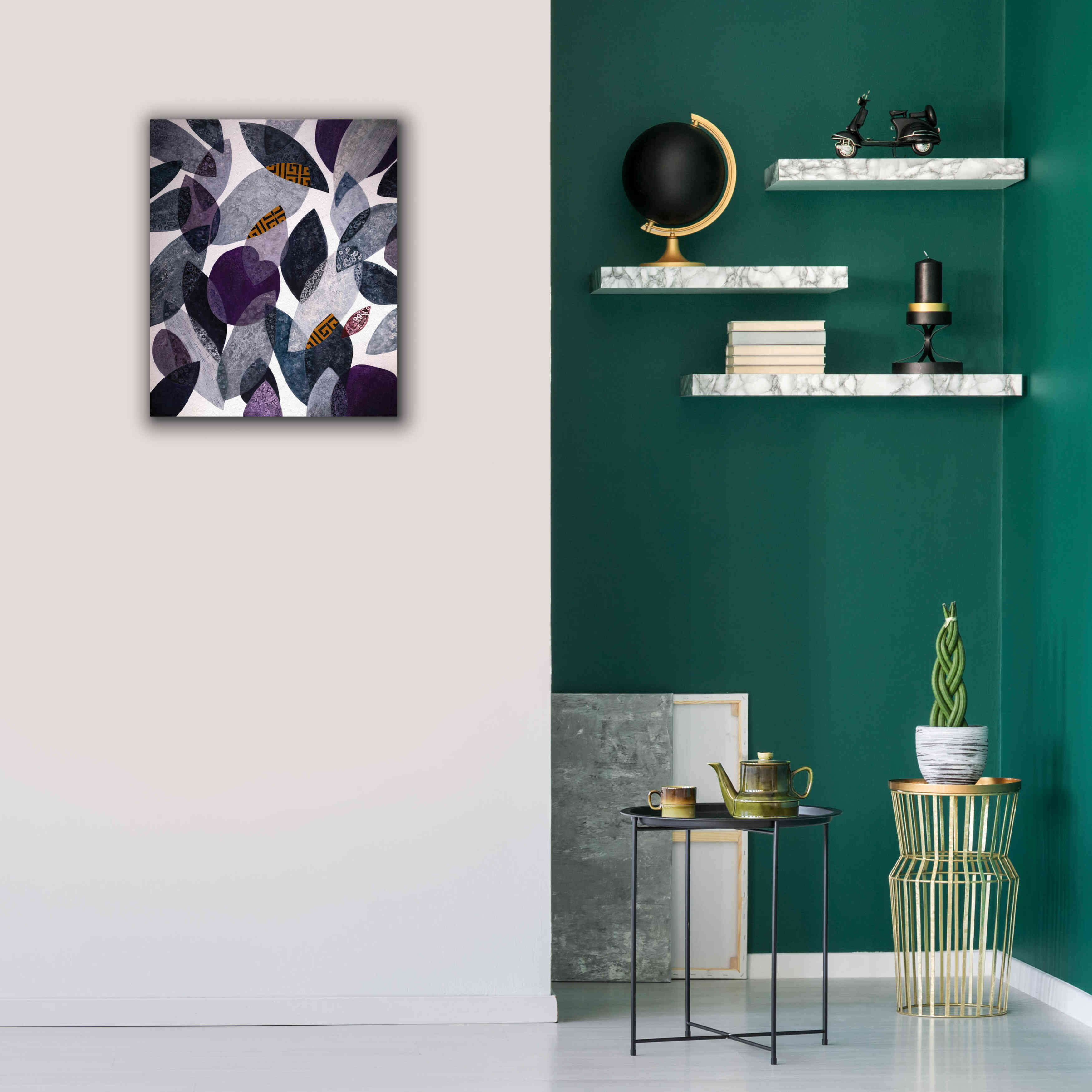 'Hojas Petreas I' by Daniela Fedele, Giclee Canvas Wall Art,20x24