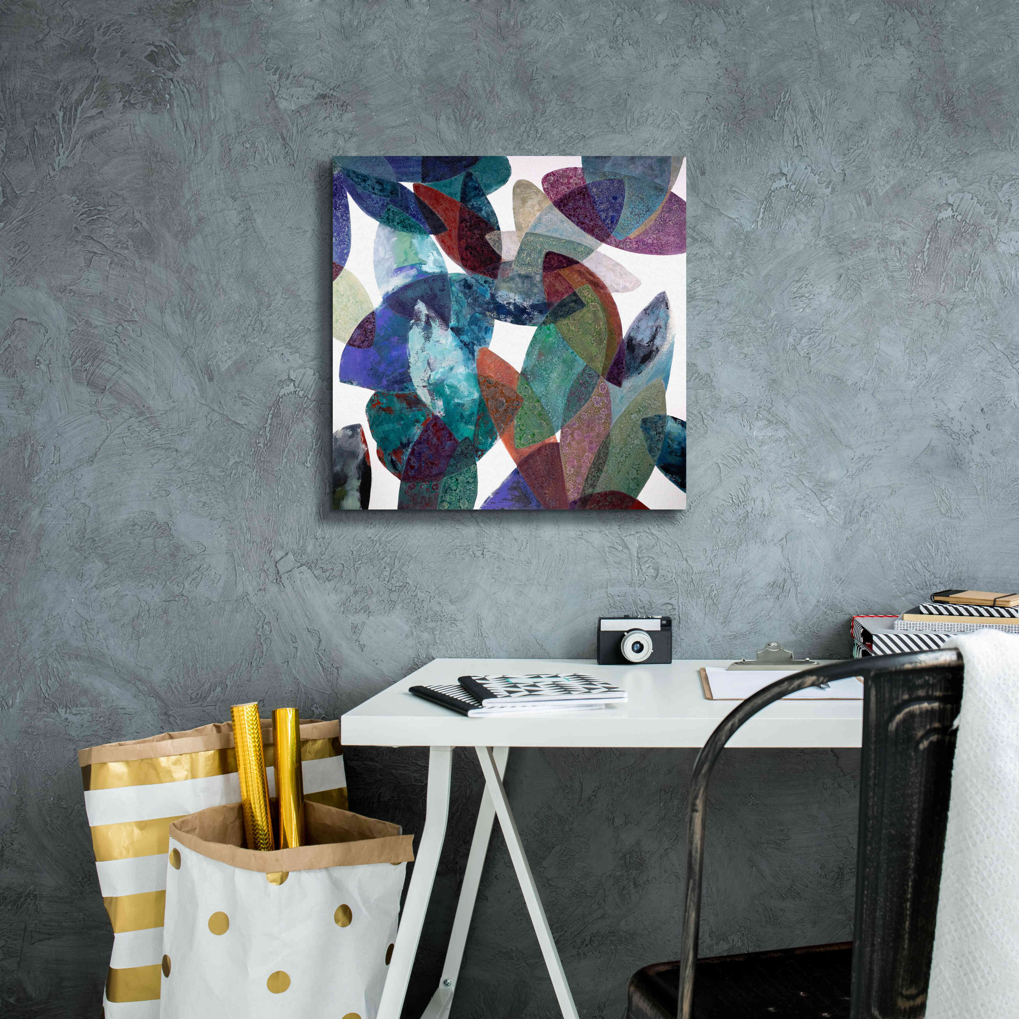 'Hojas Petreas III' by Daniela Fedele, Giclee Canvas Wall Art,18x18