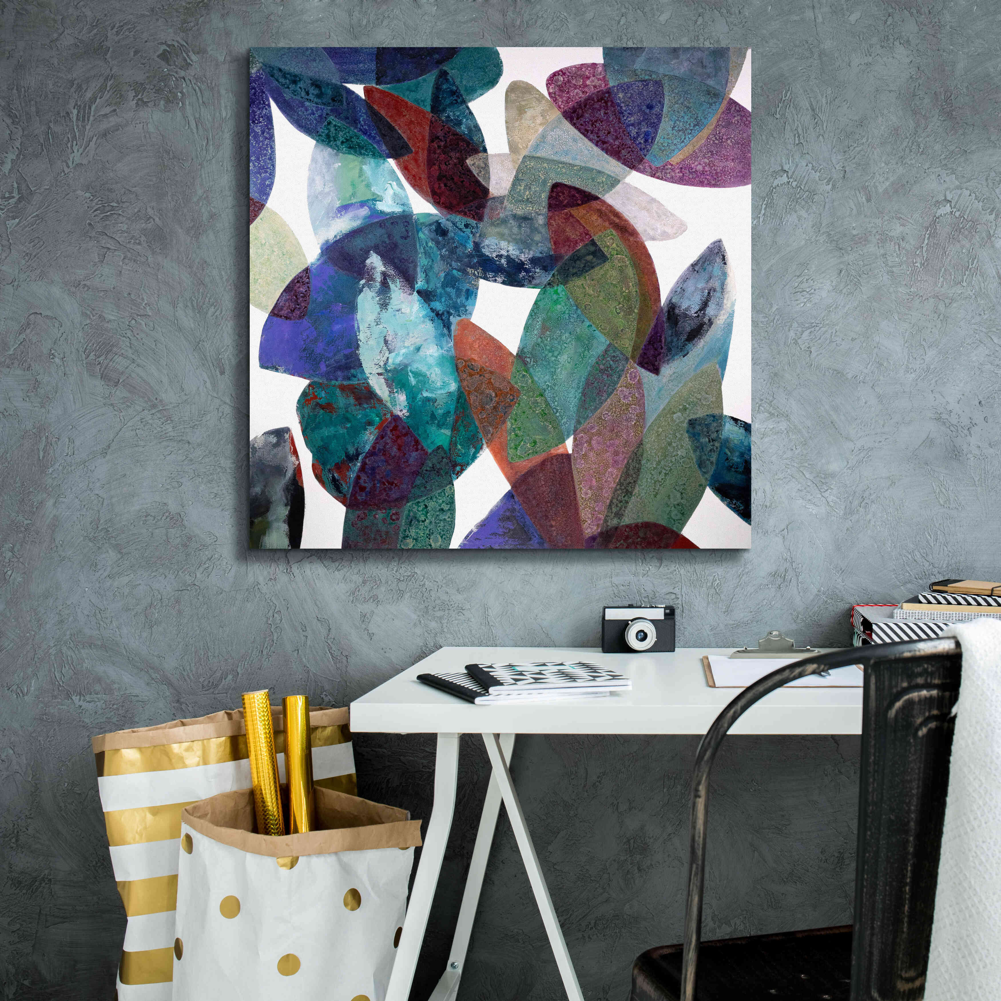 'Hojas Petreas III' by Daniela Fedele, Giclee Canvas Wall Art,26x26