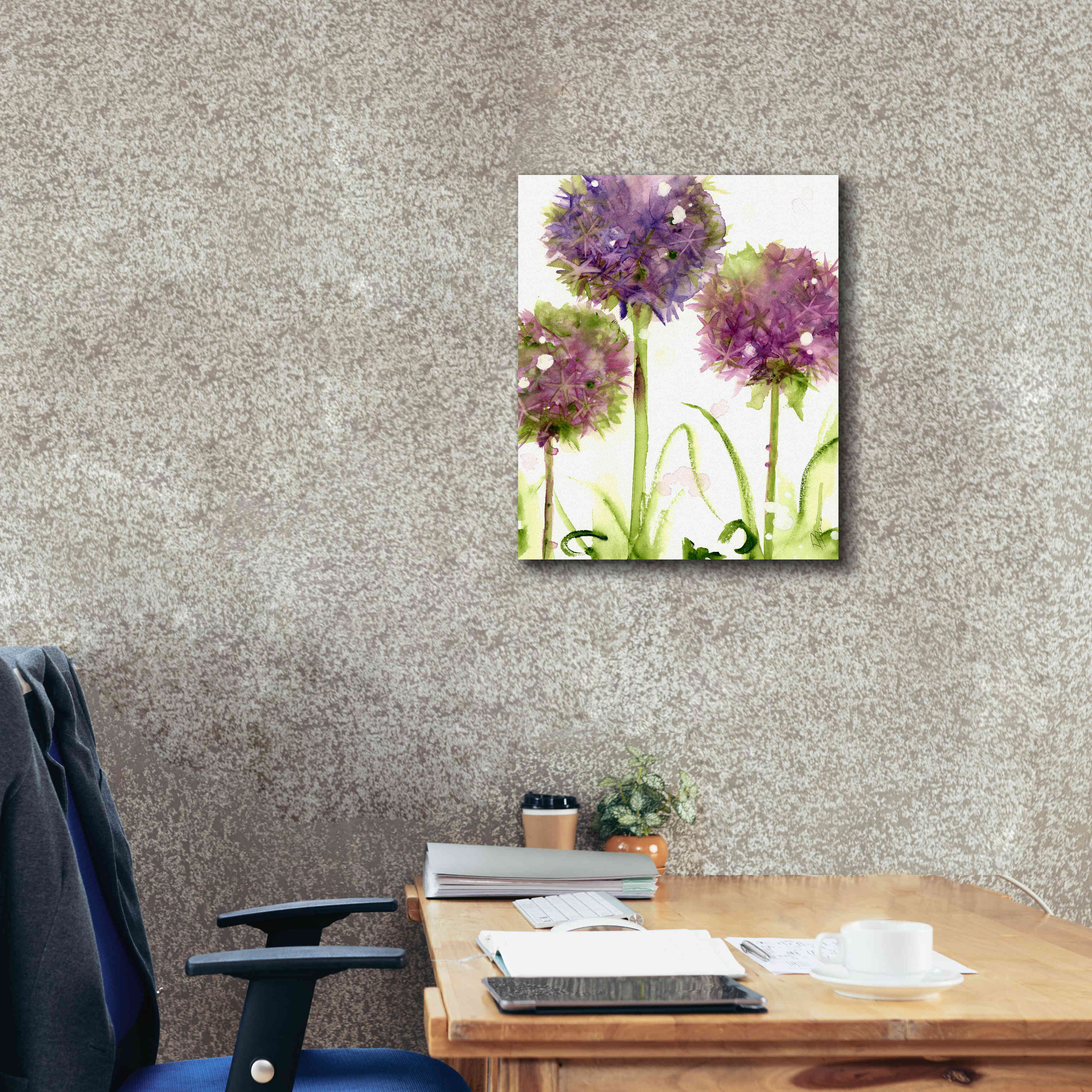 'Alliums' by Dawn Derman, Giclee Canvas Wall Art,20x24