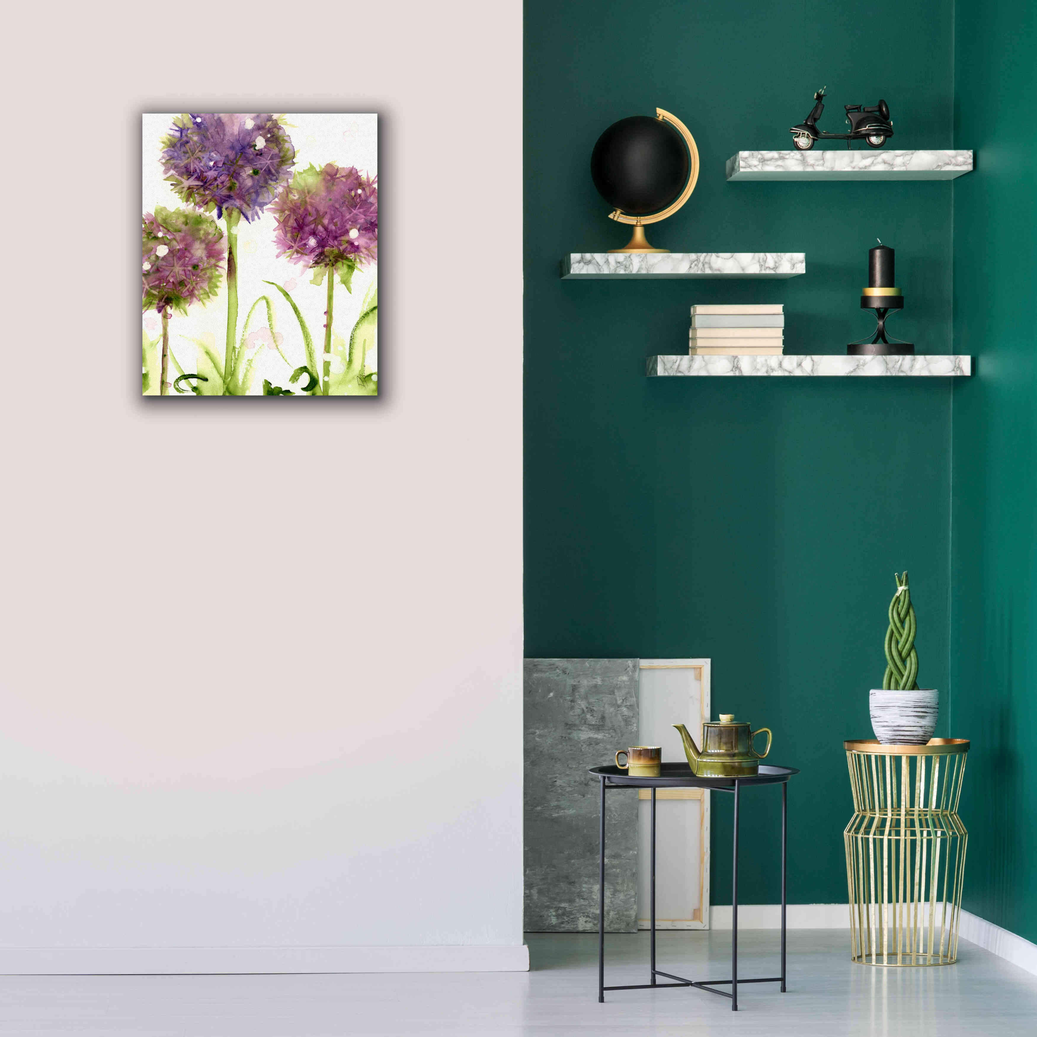 'Alliums' by Dawn Derman, Giclee Canvas Wall Art,20x24