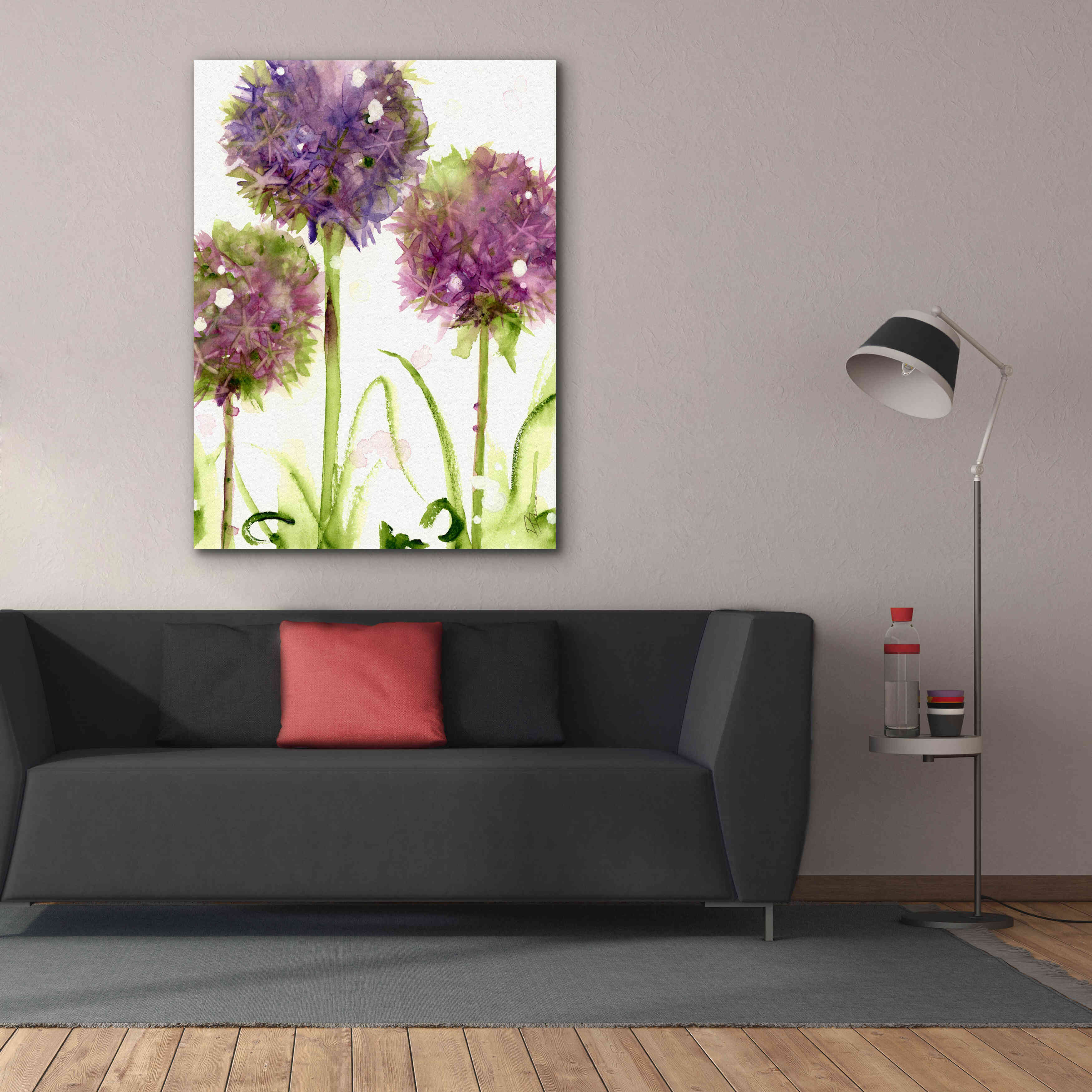 'Alliums' by Dawn Derman, Giclee Canvas Wall Art,40x54