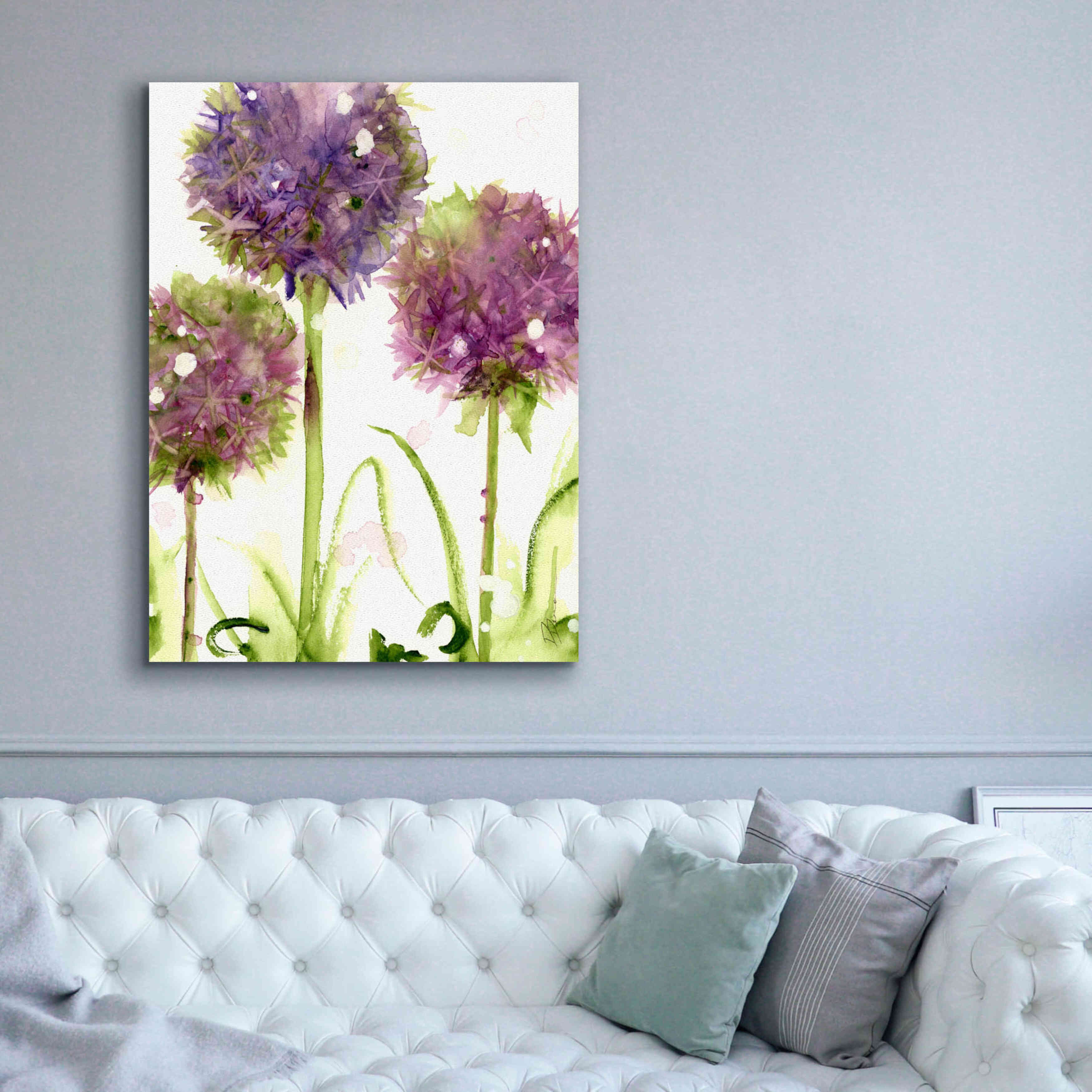 'Alliums' by Dawn Derman, Giclee Canvas Wall Art,40x54