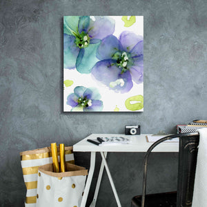 'Blue Flowers' by Dawn Derman, Giclee Canvas Wall Art,20x24