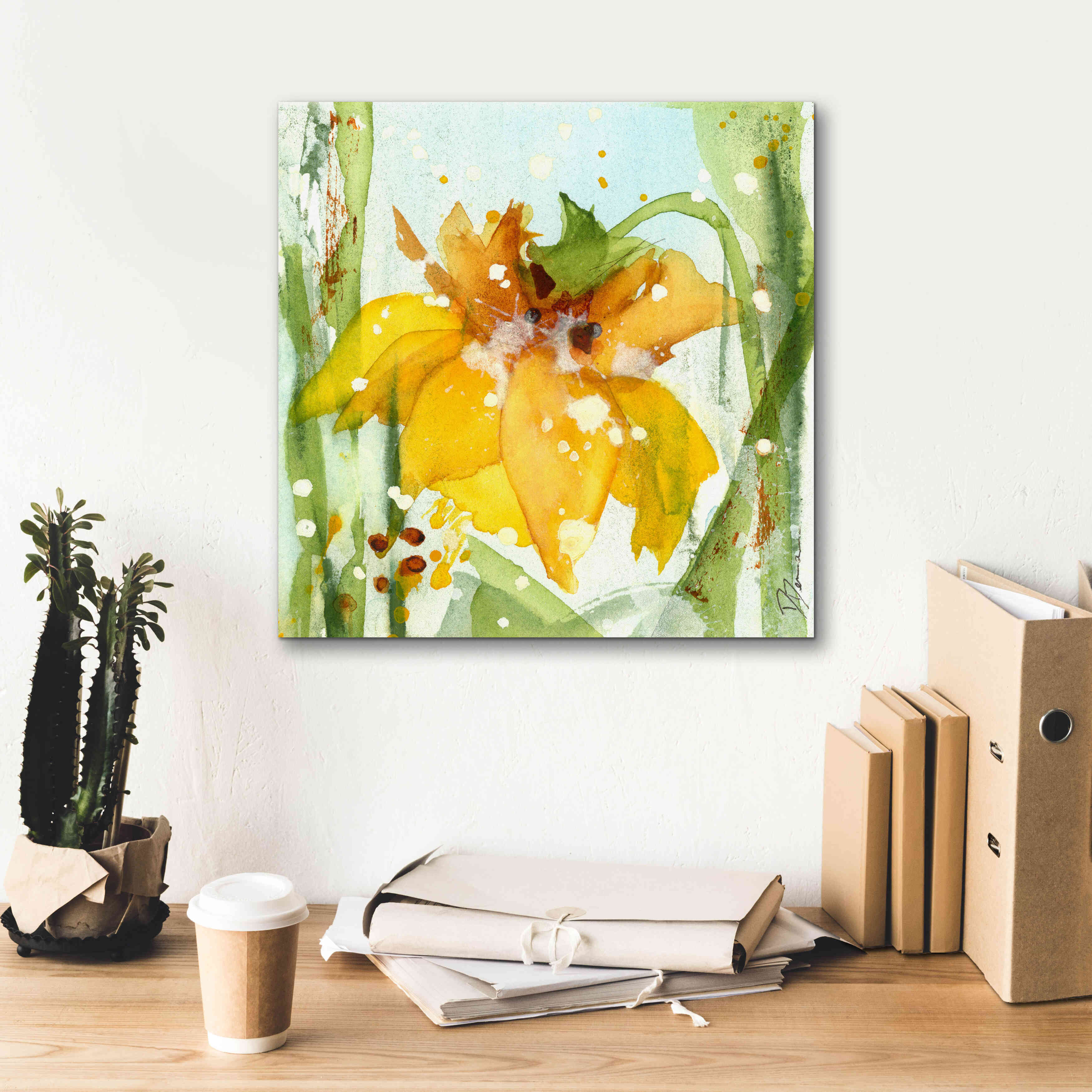 'Daffodil' by Dawn Derman, Giclee Canvas Wall Art,18x18