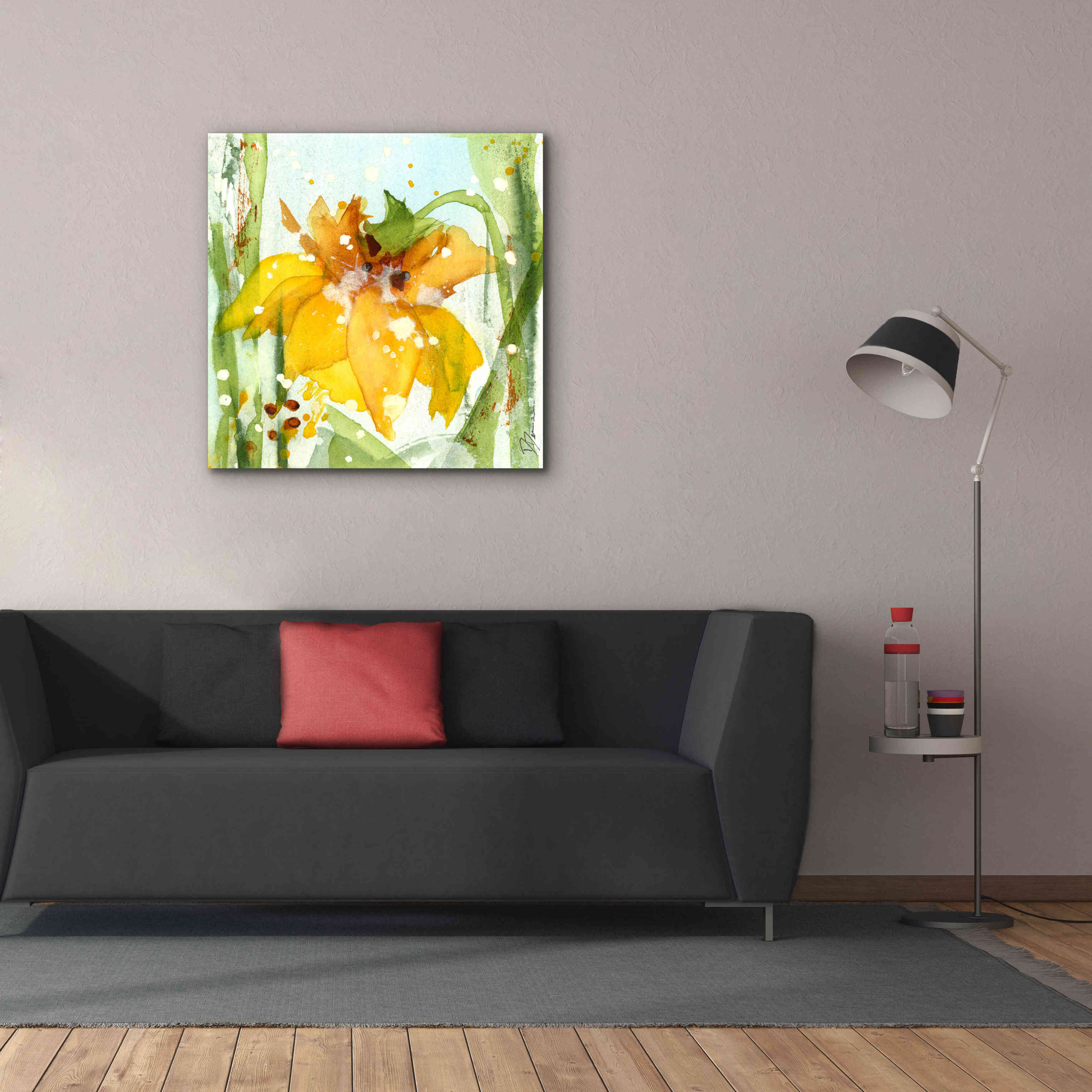 'Daffodil' by Dawn Derman, Giclee Canvas Wall Art,37x37