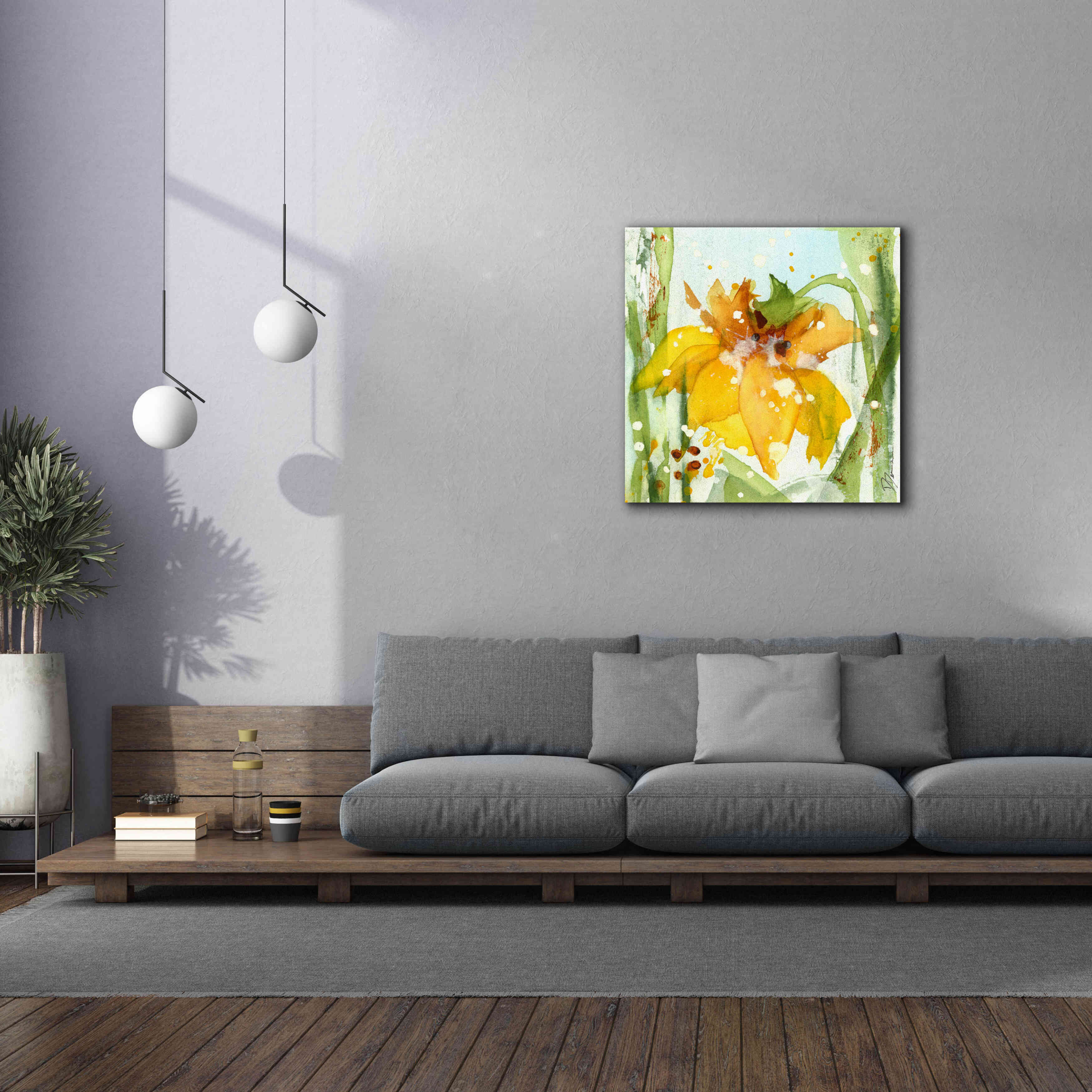 'Daffodil' by Dawn Derman, Giclee Canvas Wall Art,37x37