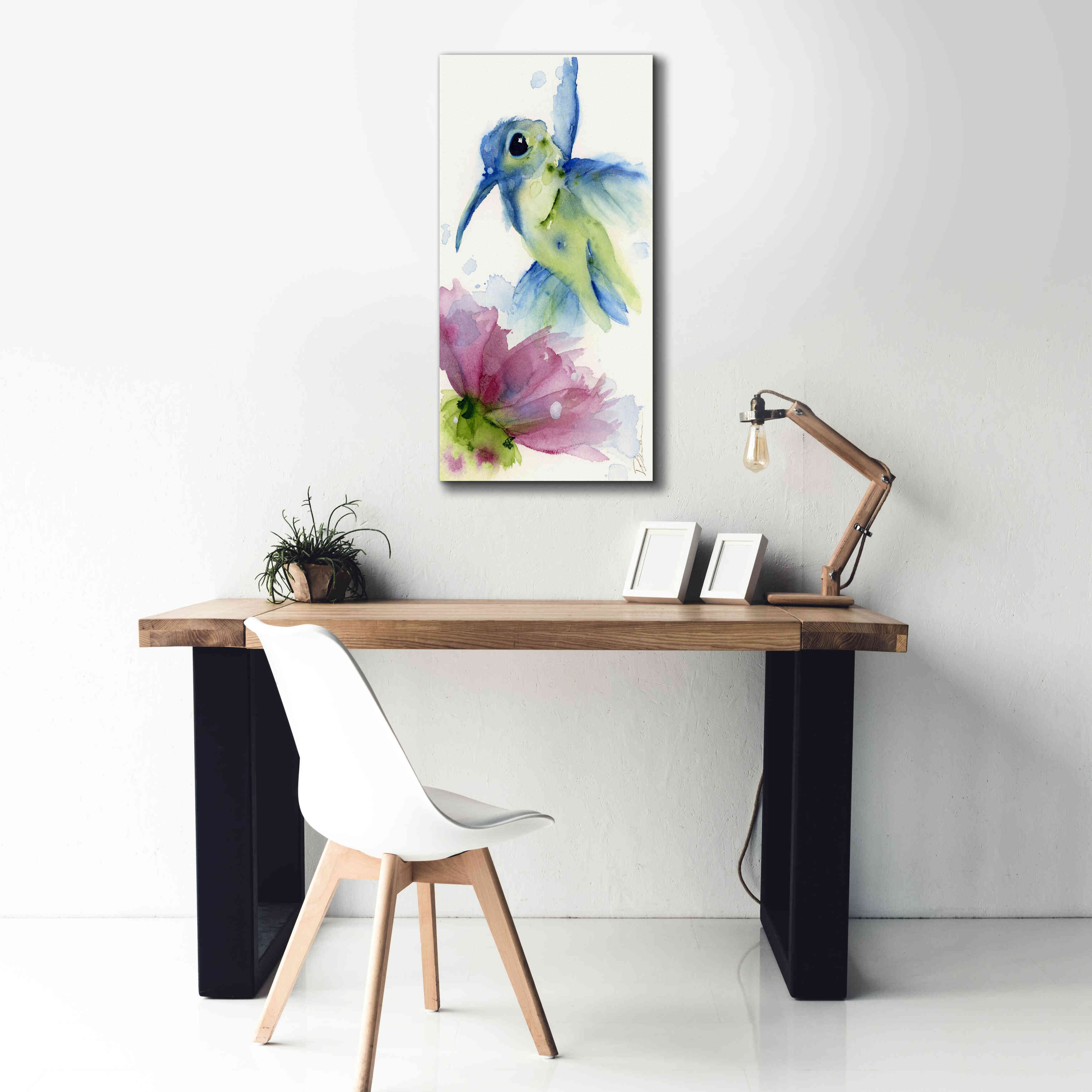 'Lilac and Blue' by Dawn Derman, Giclee Canvas Wall Art,20x40