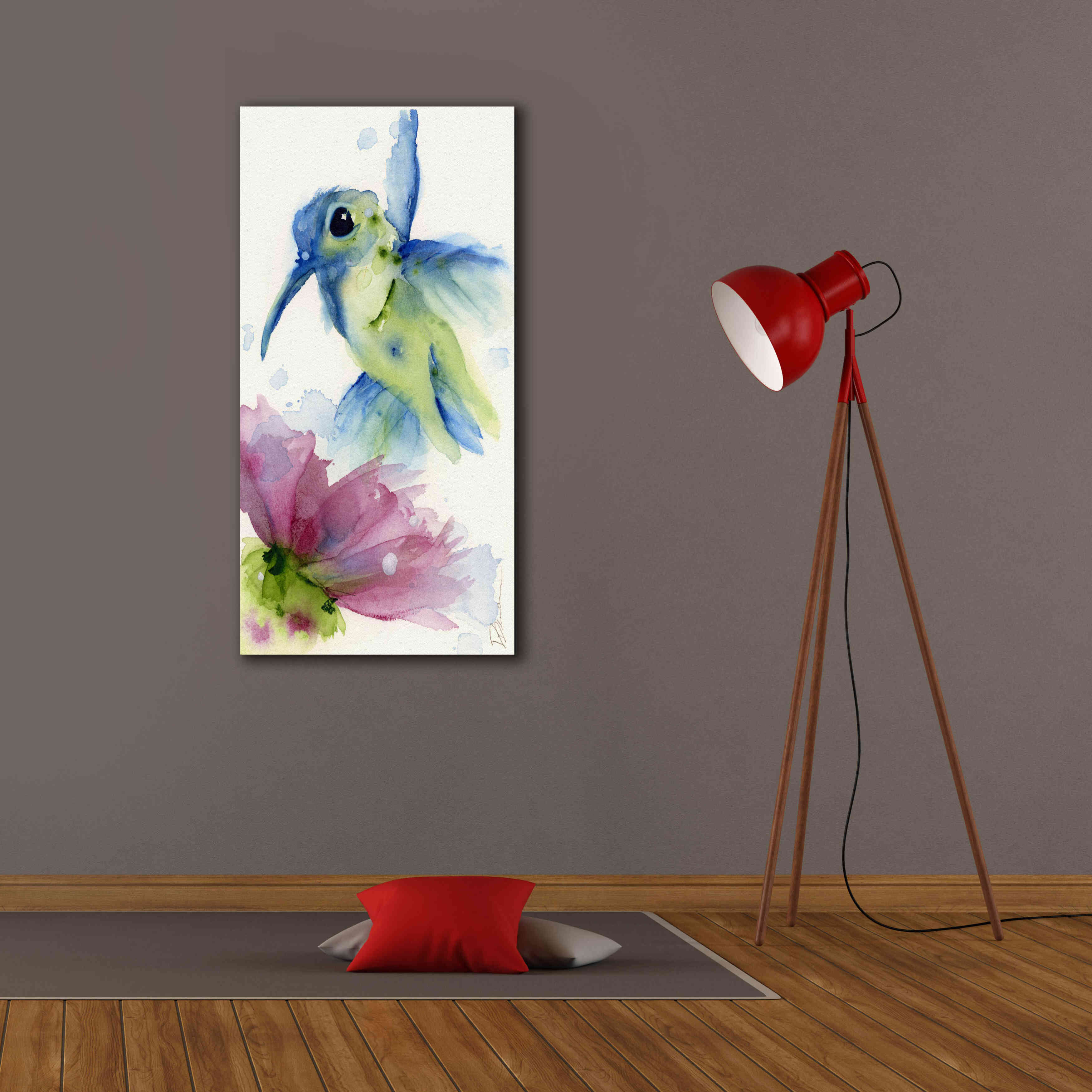 'Lilac and Blue' by Dawn Derman, Giclee Canvas Wall Art,20x40