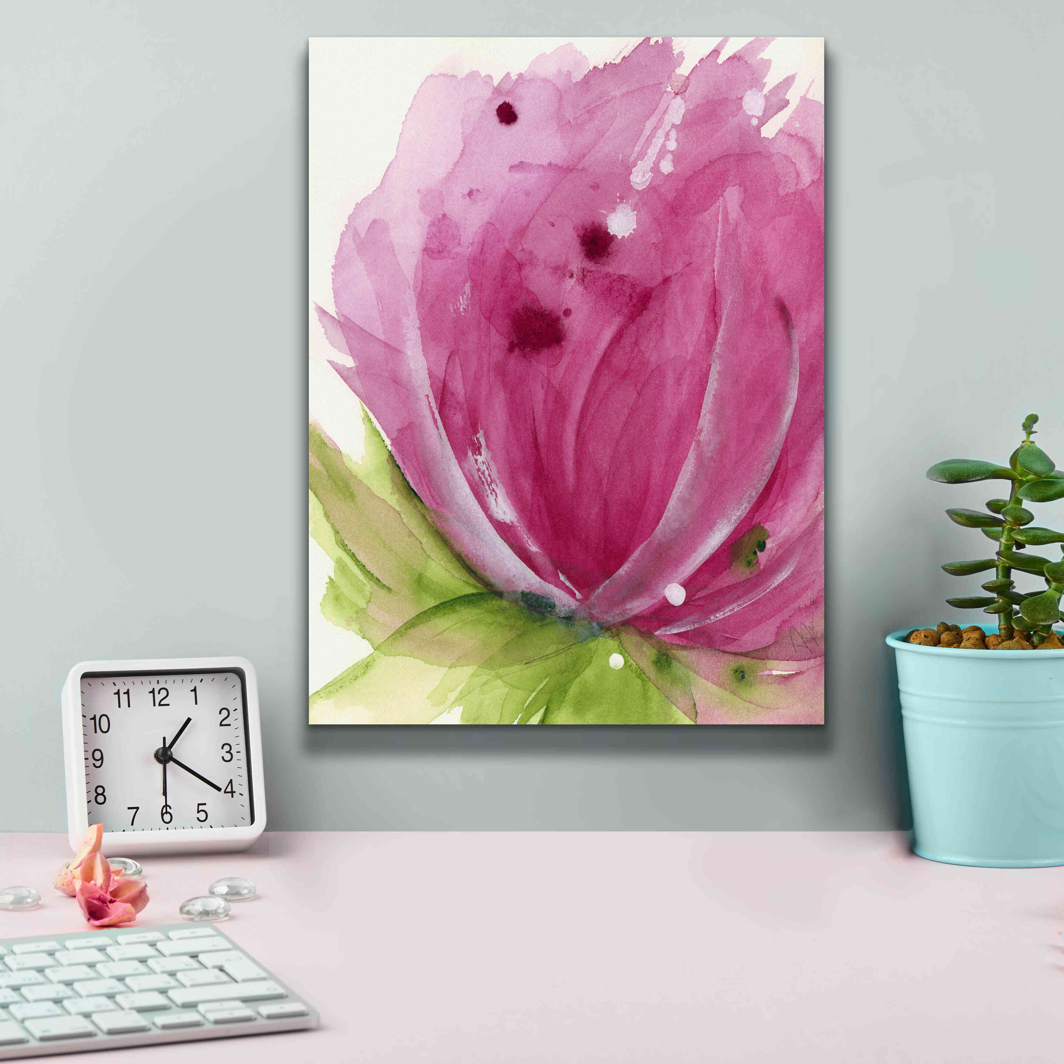 'Pink' by Dawn Derman, Giclee Canvas Wall Art,12x16