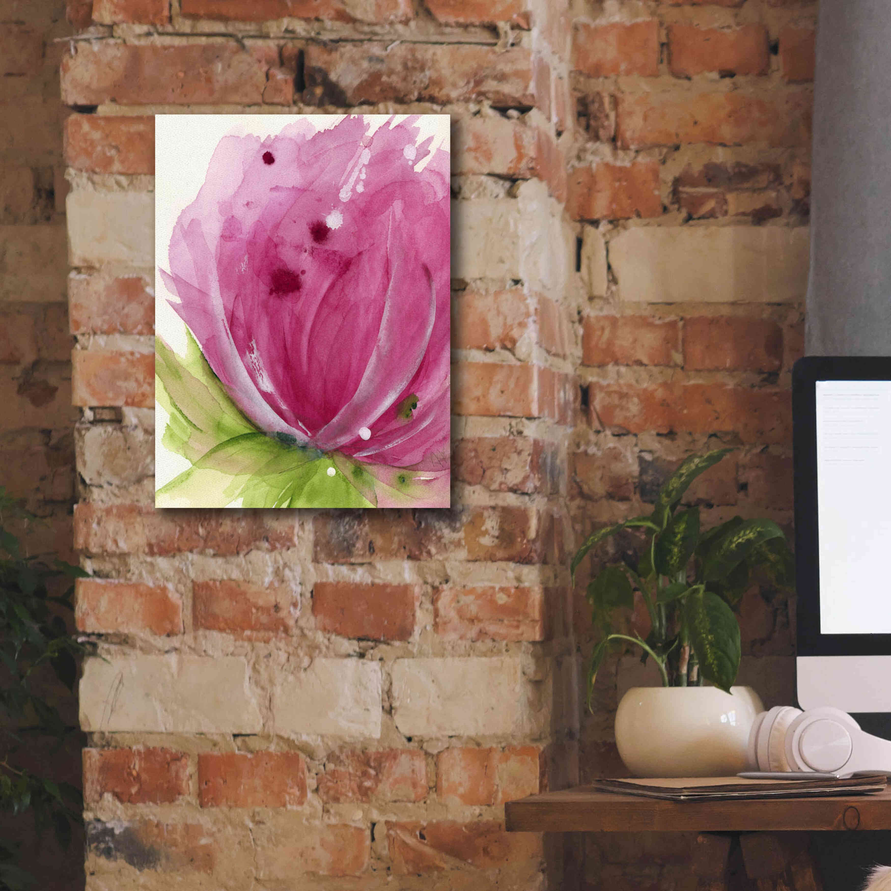'Pink' by Dawn Derman, Giclee Canvas Wall Art,12x16