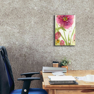 'Pink Wildflower' by Dawn Derman, Giclee Canvas Wall Art,12x18