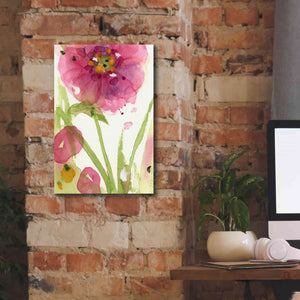 'Pink Wildflower' by Dawn Derman, Giclee Canvas Wall Art,12x18