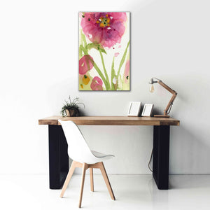 'Pink Wildflower' by Dawn Derman, Giclee Canvas Wall Art,26x40