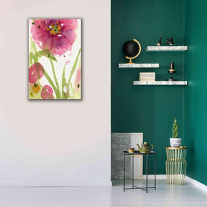 'Pink Wildflower' by Dawn Derman, Giclee Canvas Wall Art,26x40