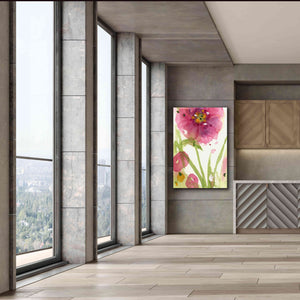'Pink Wildflower' by Dawn Derman, Giclee Canvas Wall Art,40x60