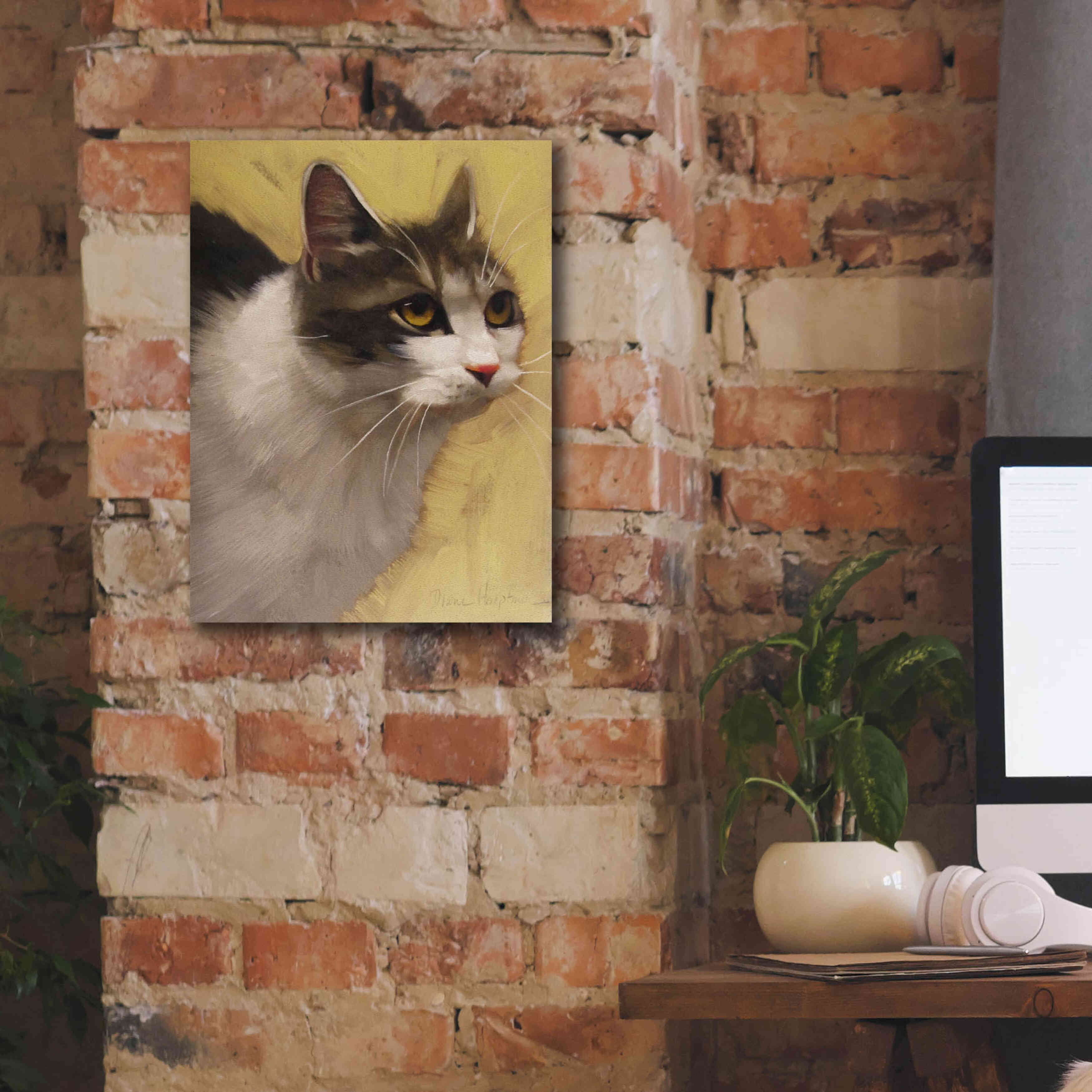 'Derby Cat' by Diane Hoeptner, Giclee Canvas Wall Art,12x16