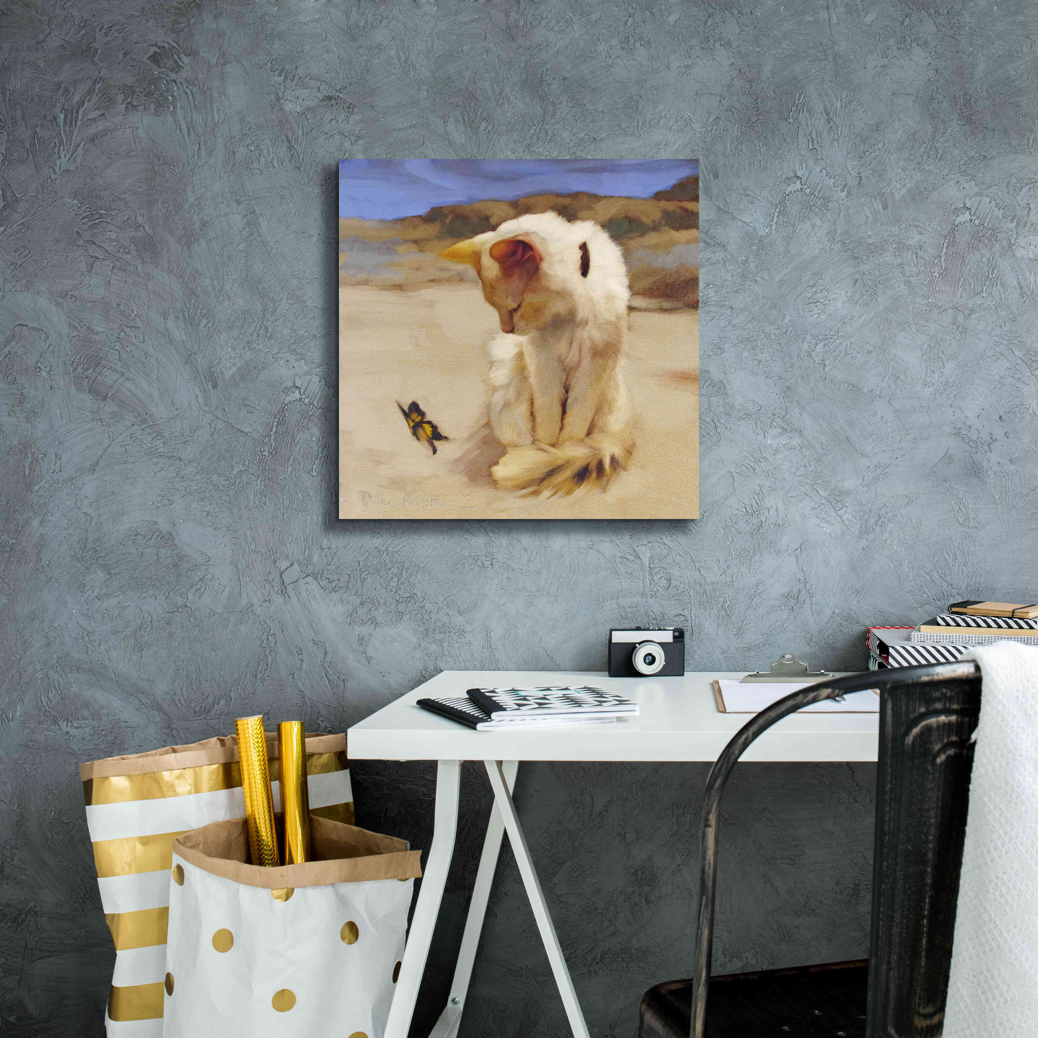 'Eye on Butterfly V' by Diane Hoeptner, Giclee Canvas Wall Art,18x18