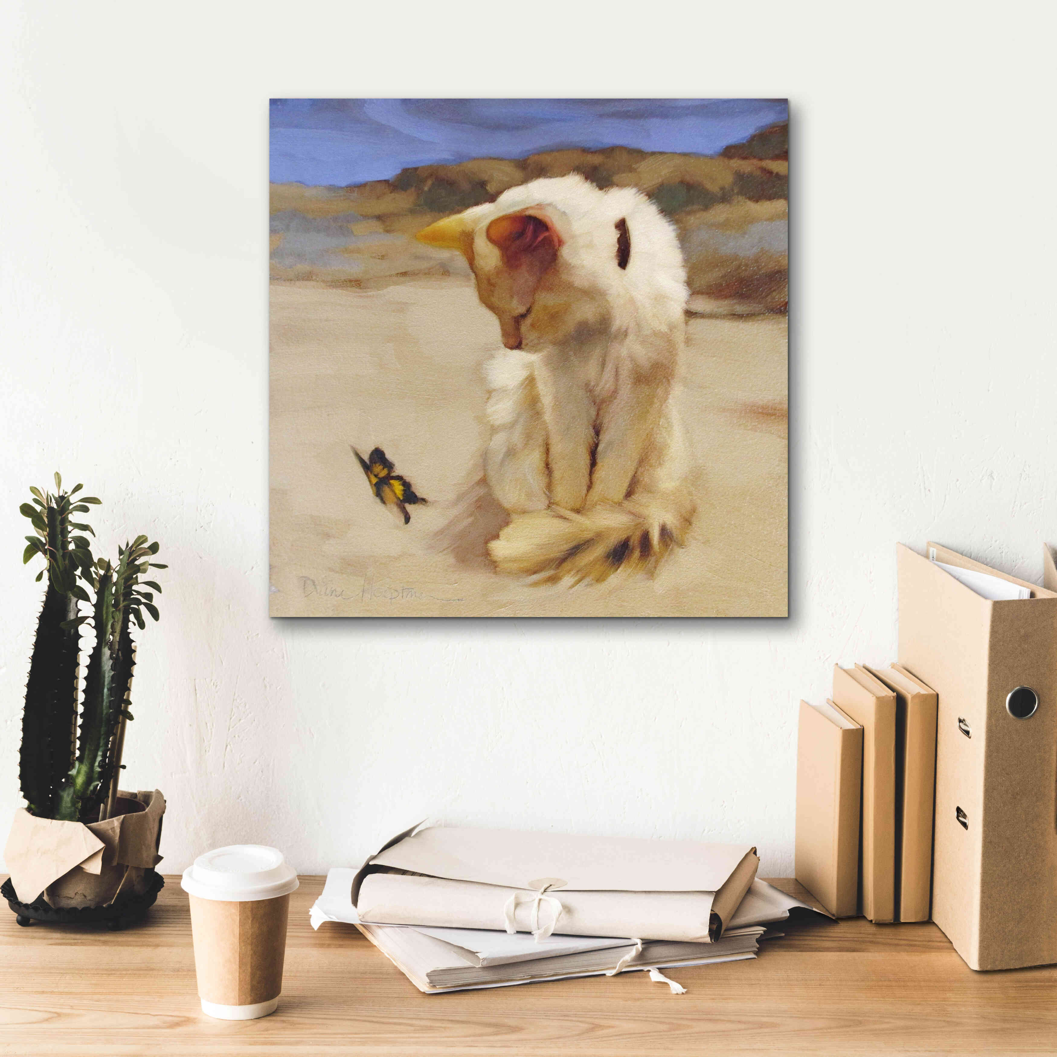 'Eye on Butterfly V' by Diane Hoeptner, Giclee Canvas Wall Art,18x18