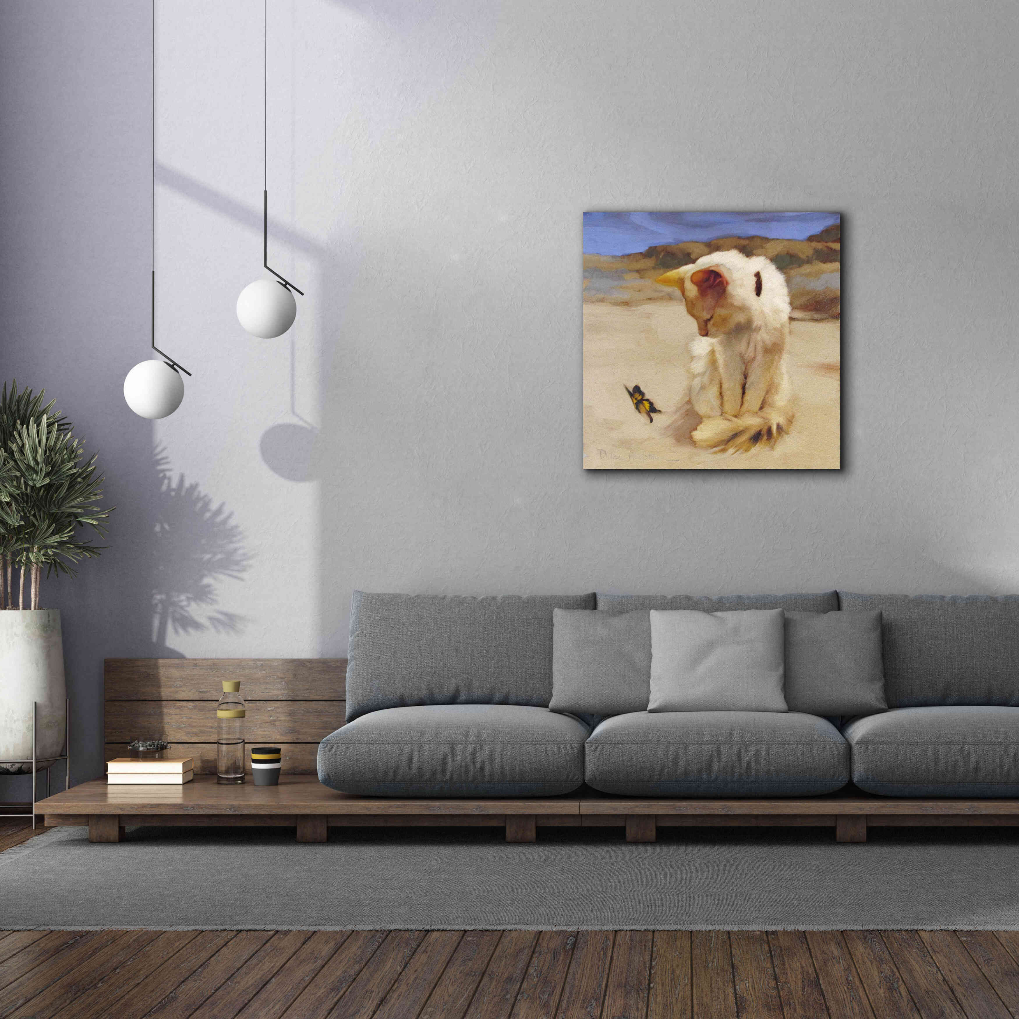 'Eye on Butterfly V' by Diane Hoeptner, Giclee Canvas Wall Art,37x37