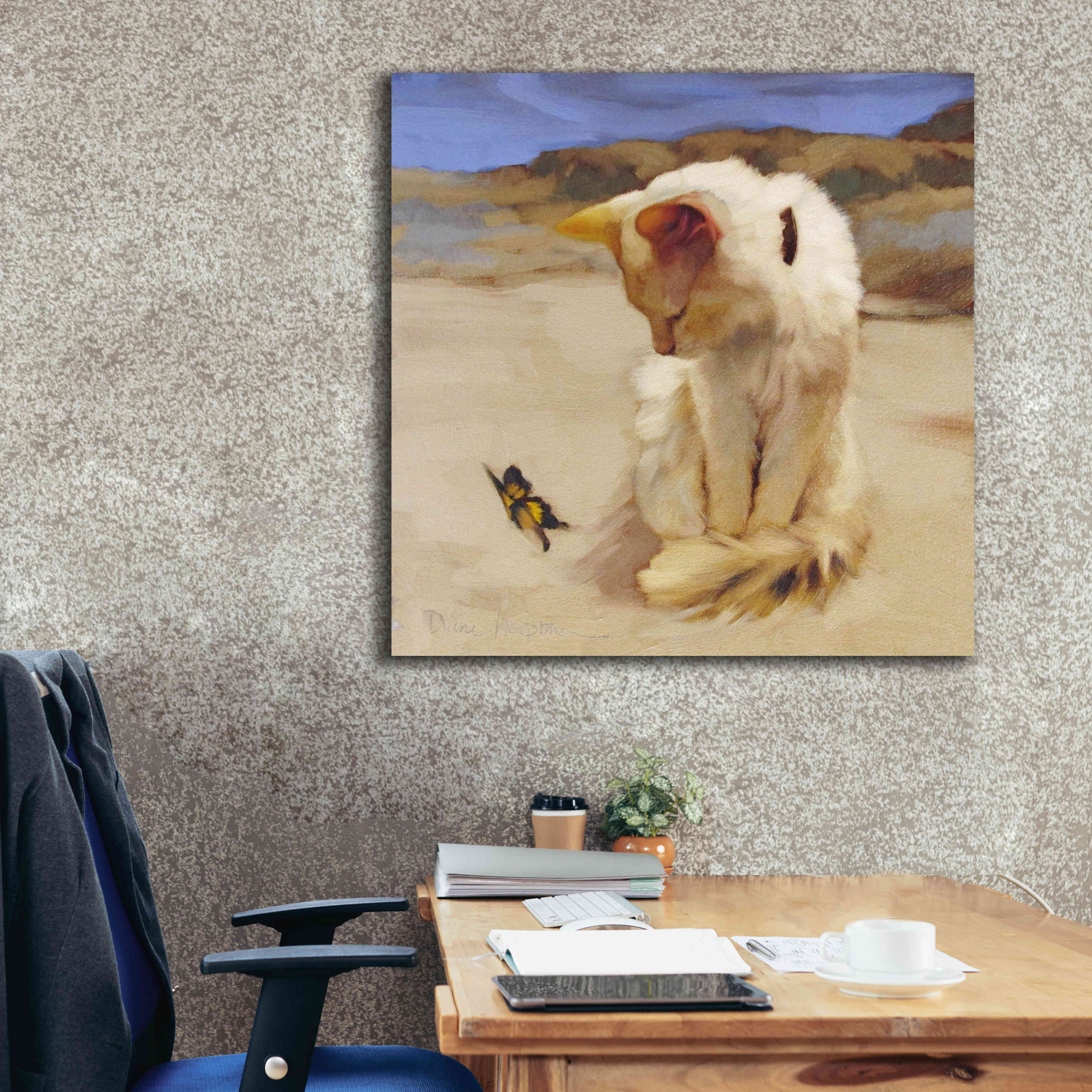 'Eye on Butterfly V' by Diane Hoeptner, Giclee Canvas Wall Art,37x37