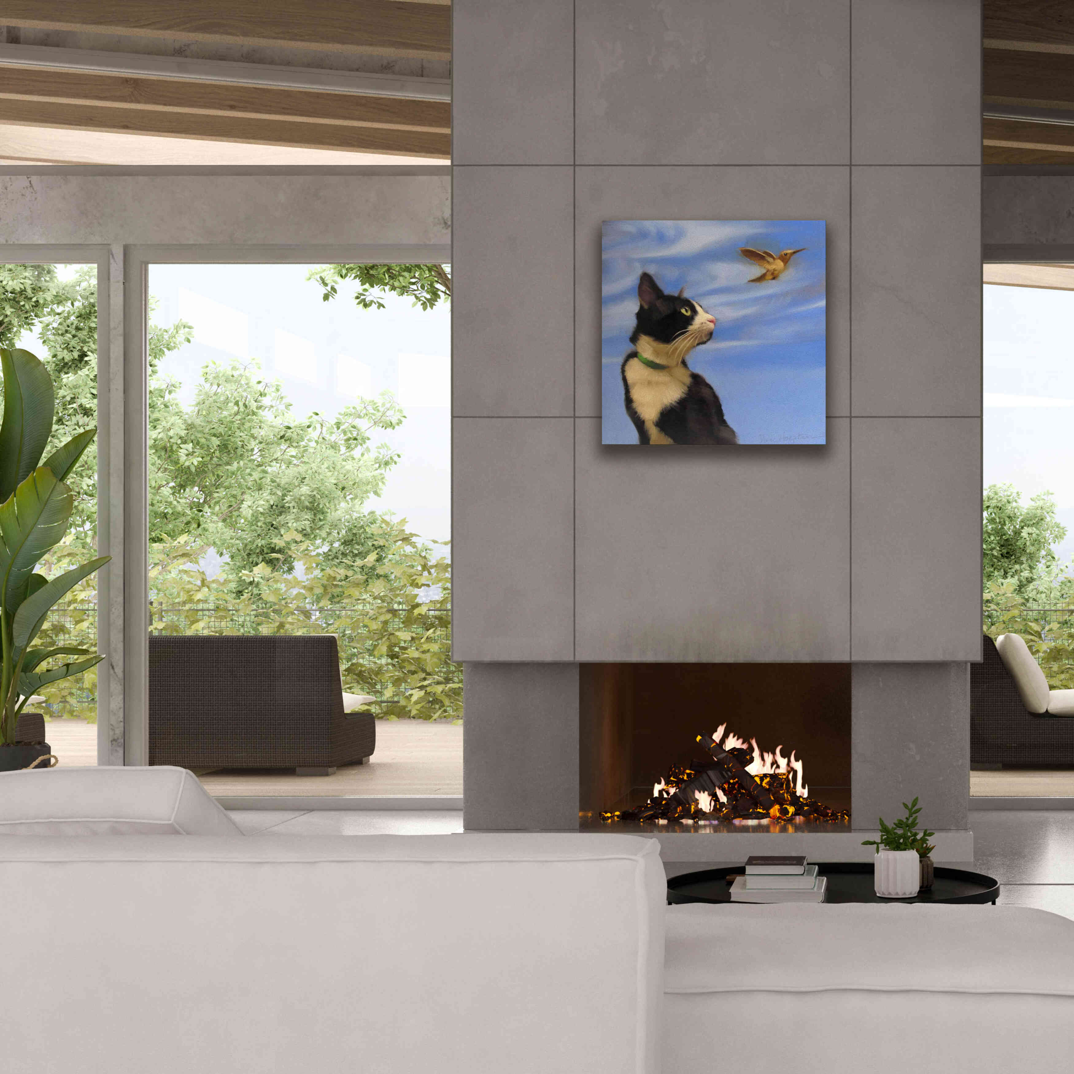 'Fly Away' by Diane Hoeptner, Giclee Canvas Wall Art,26x26