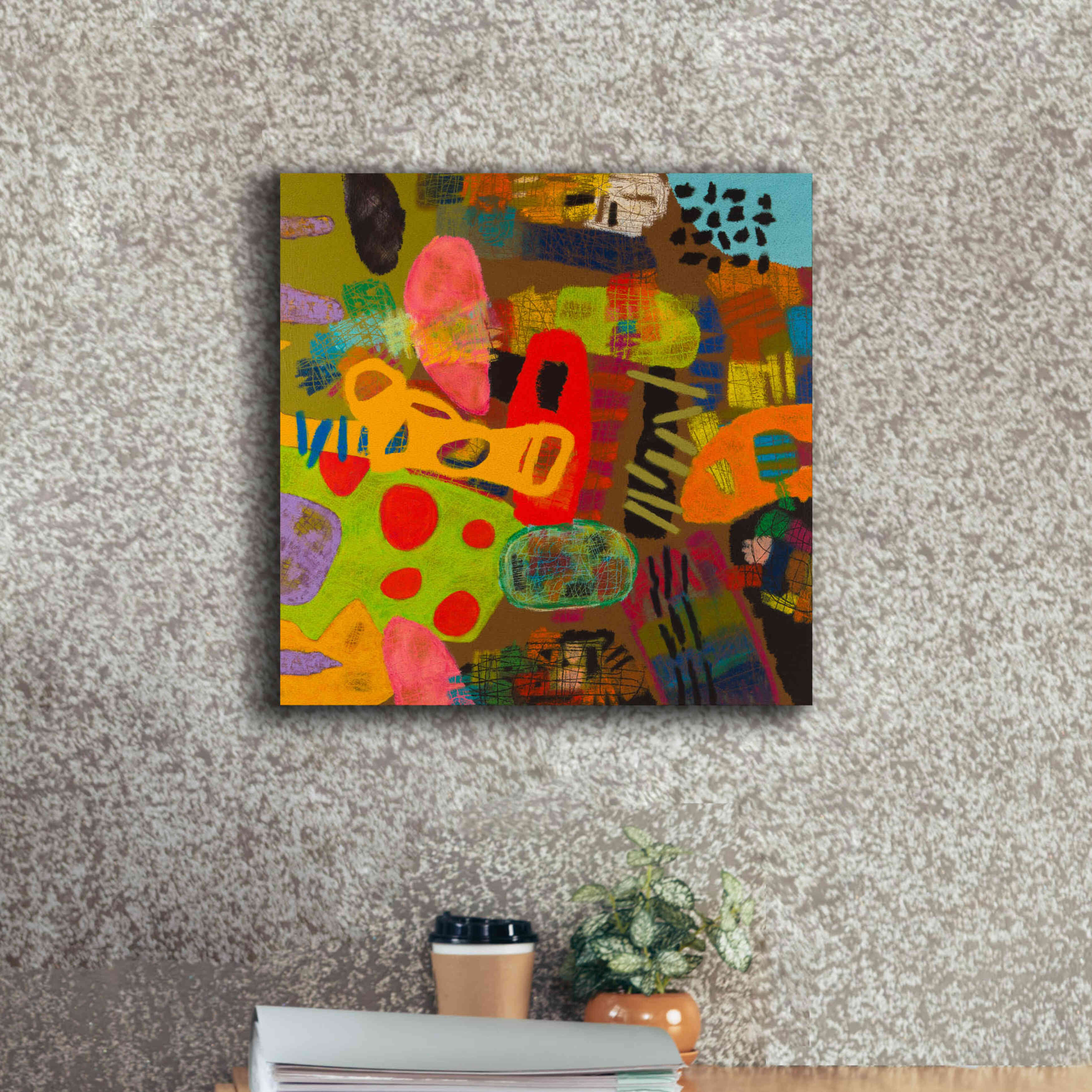 'Conversations in the Abstract 19' by Downs, Giclee Canvas Wall Art,18x18