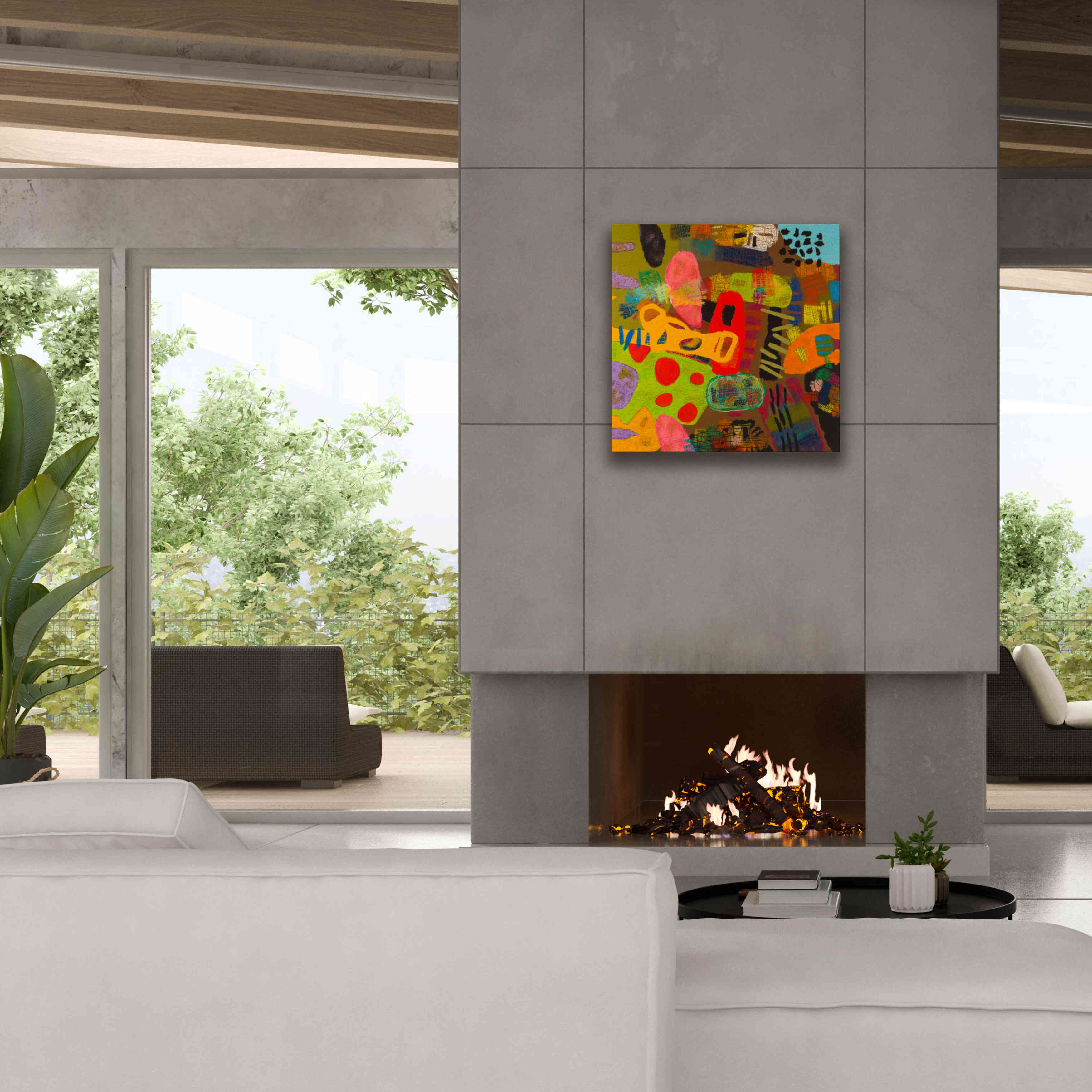 'Conversations in the Abstract 19' by Downs, Giclee Canvas Wall Art,26x26