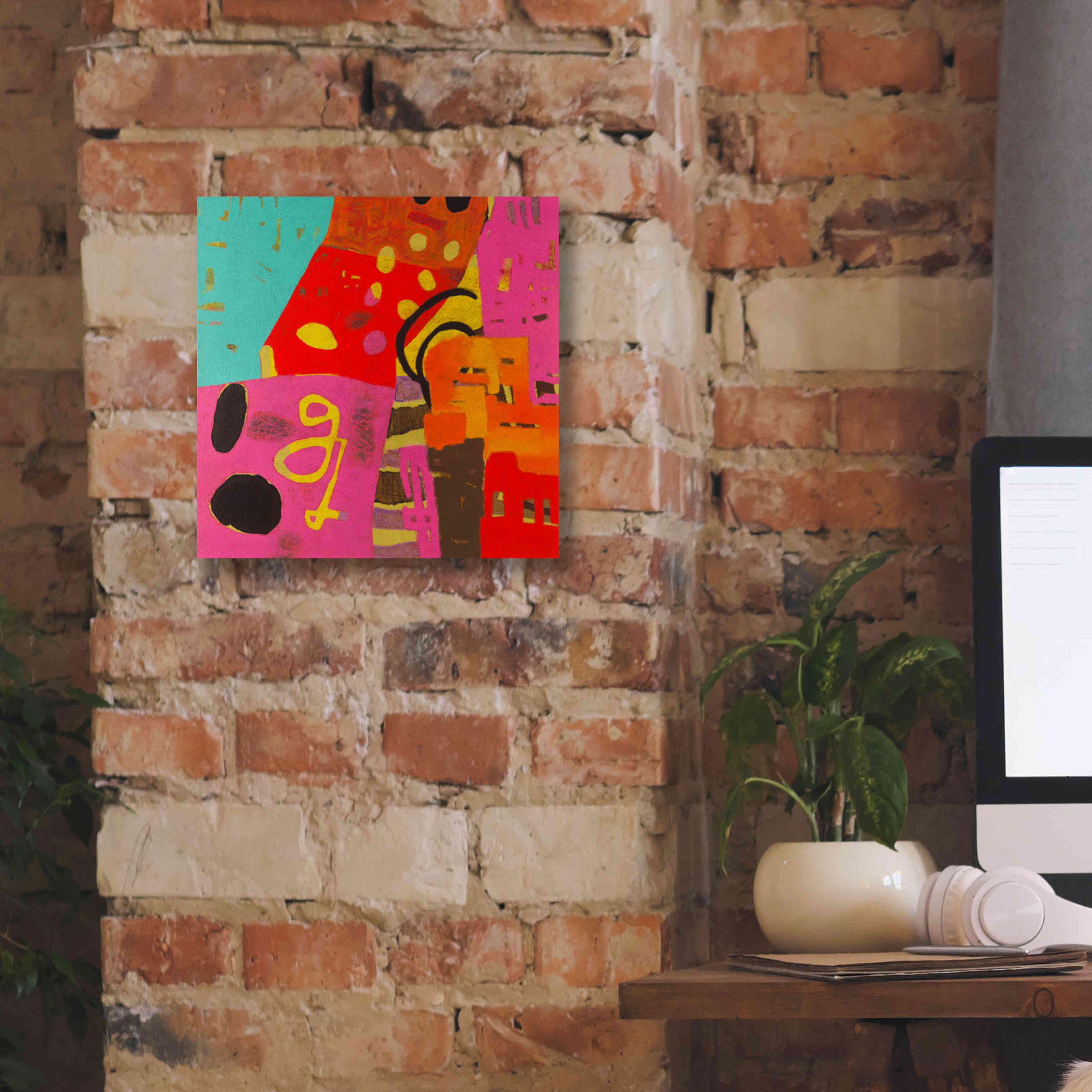 'Conversations in the Abstract 23' by Downs, Giclee Canvas Wall Art,12x12