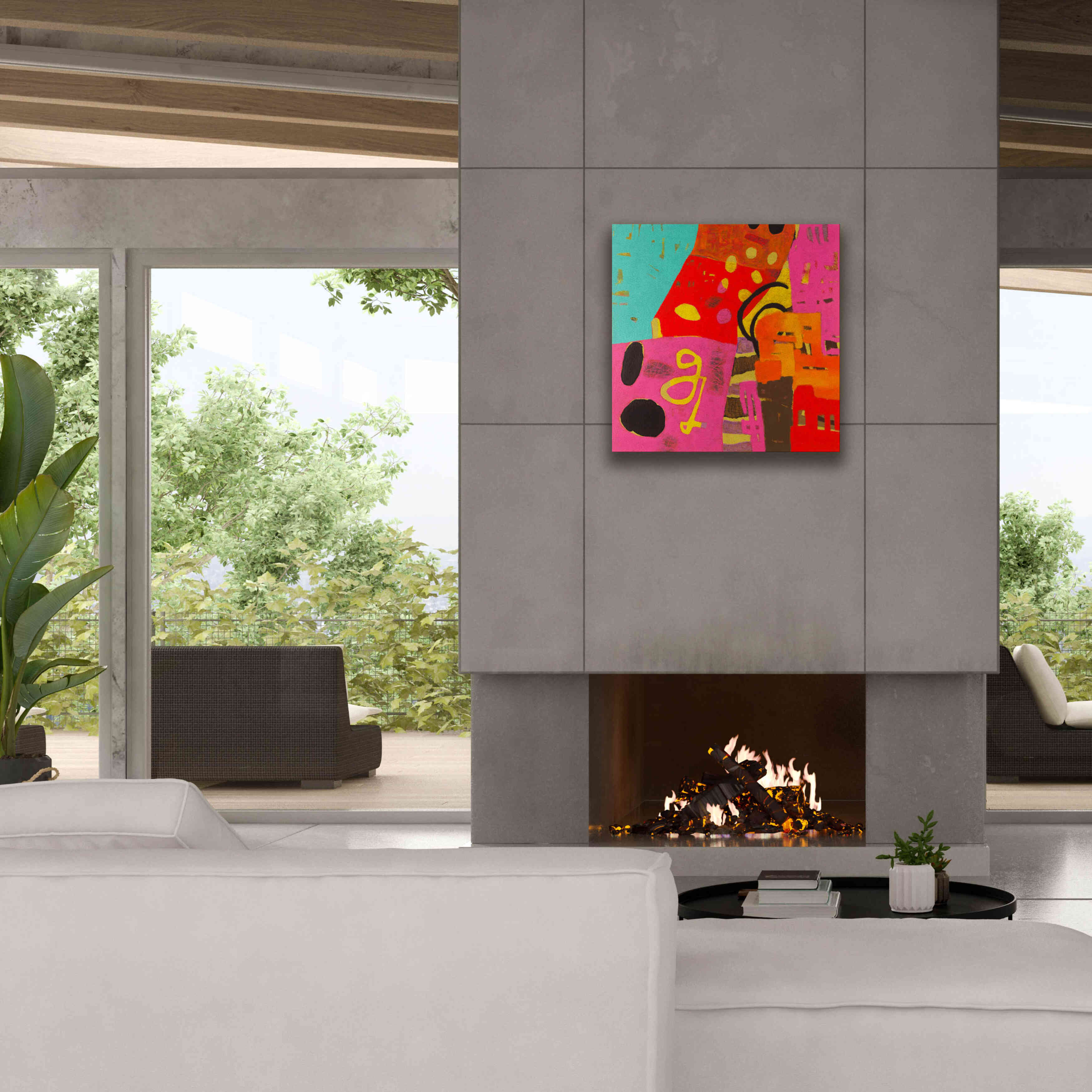 'Conversations in the Abstract 23' by Downs, Giclee Canvas Wall Art,26x26