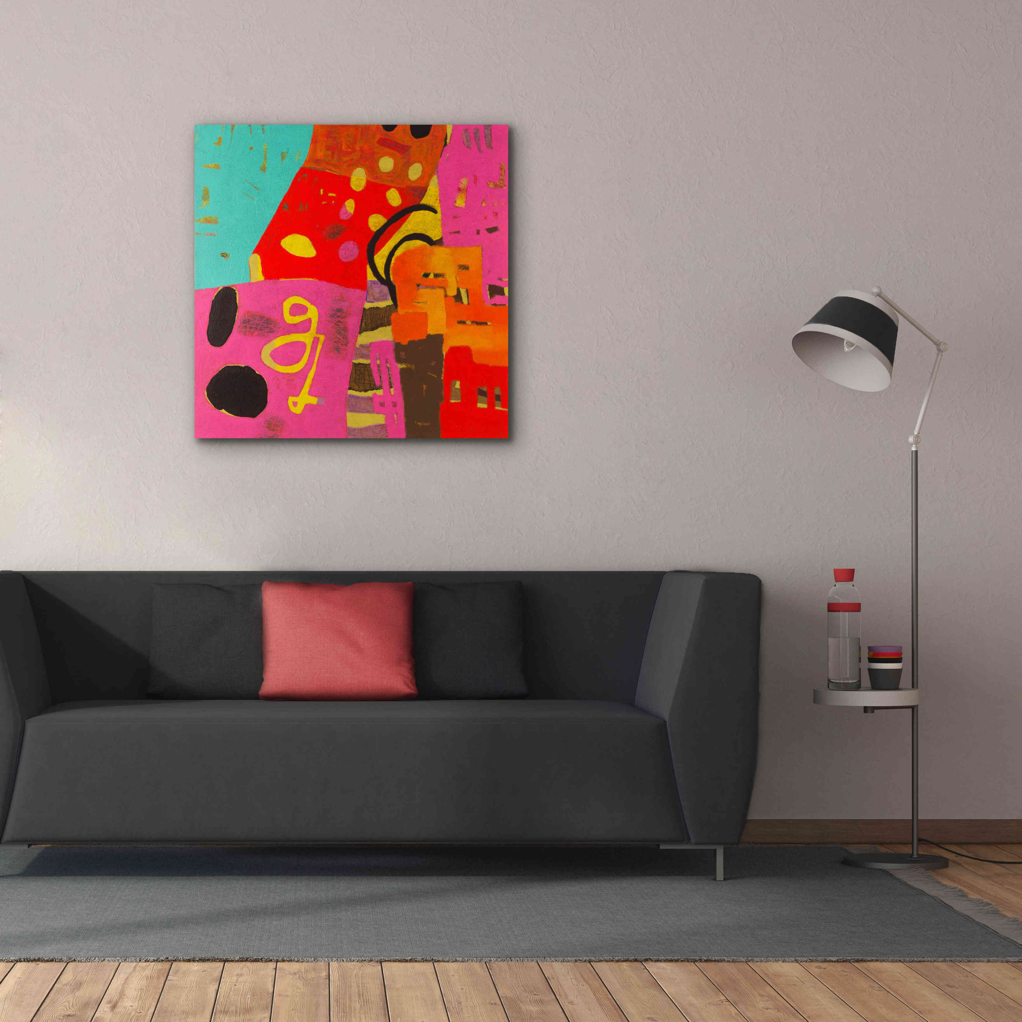 'Conversations in the Abstract 23' by Downs, Giclee Canvas Wall Art,37x37