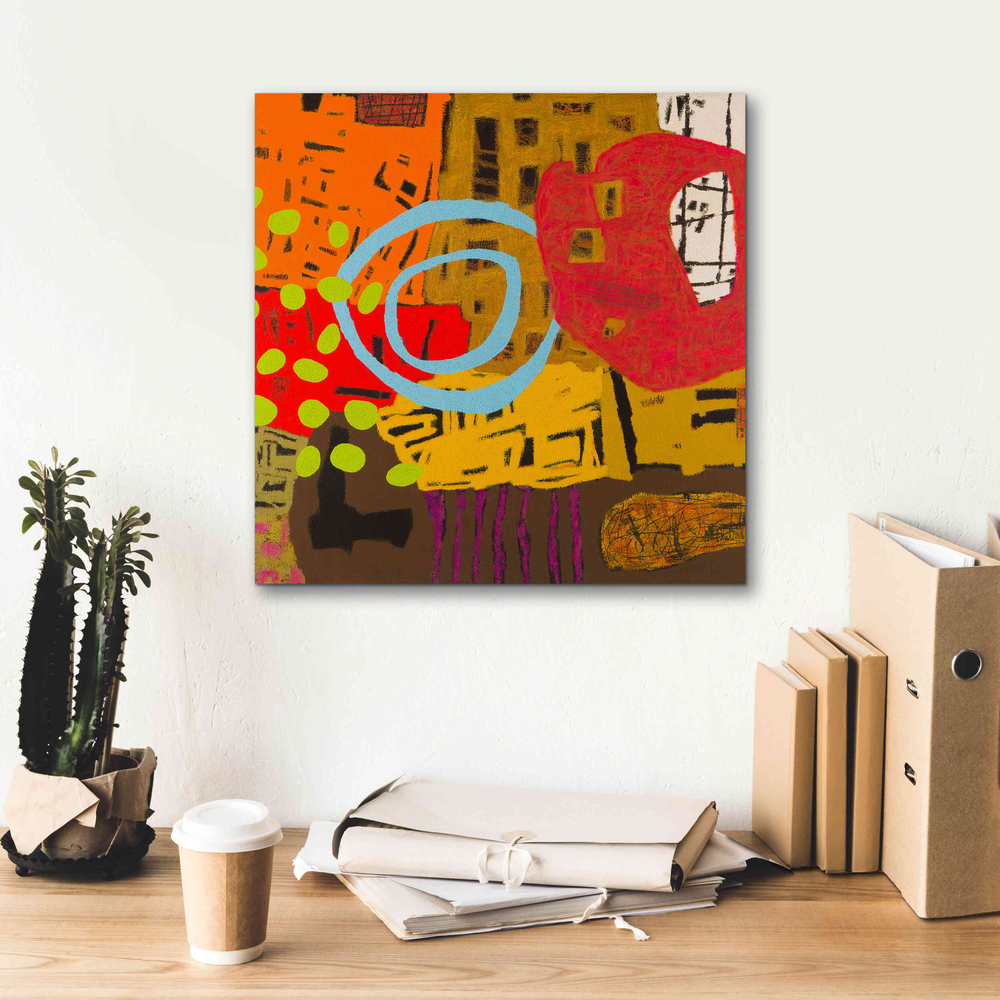 'Conversations in the Abstract 28' by Downs, Giclee Canvas Wall Art,18x18
