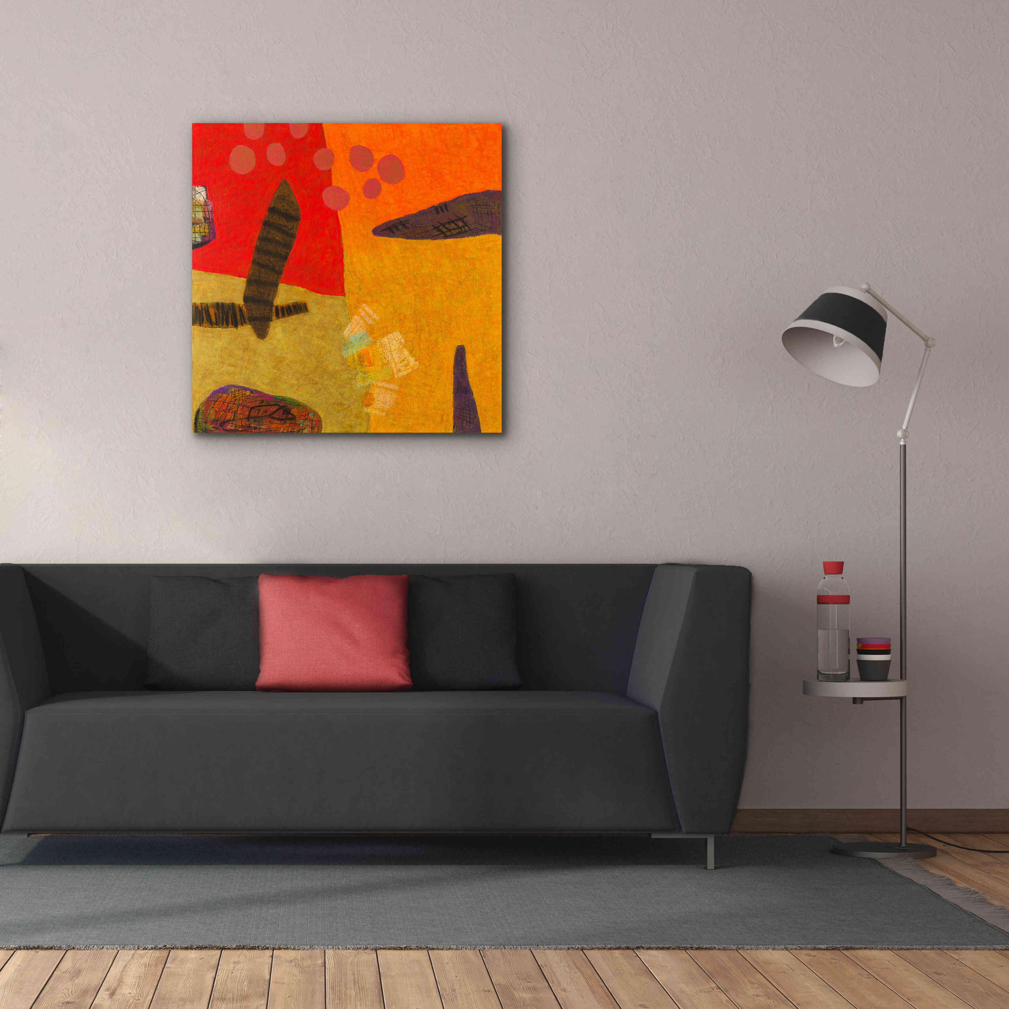 'Conversations in the Abstract 29' by Downs, Giclee Canvas Wall Art,37x37